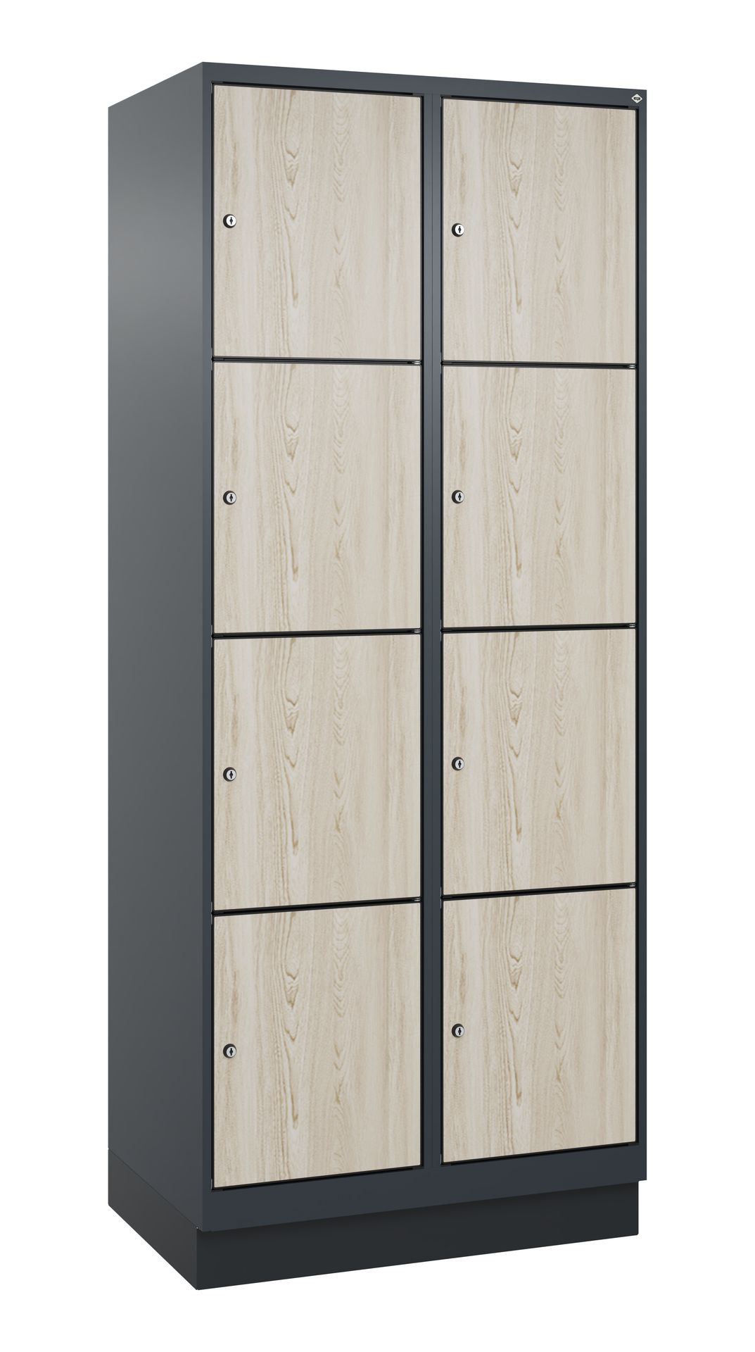 C+P Schlie�fachschrank Evolo PLUS, Sockel, 8 F�cher, 1950x800x500mm