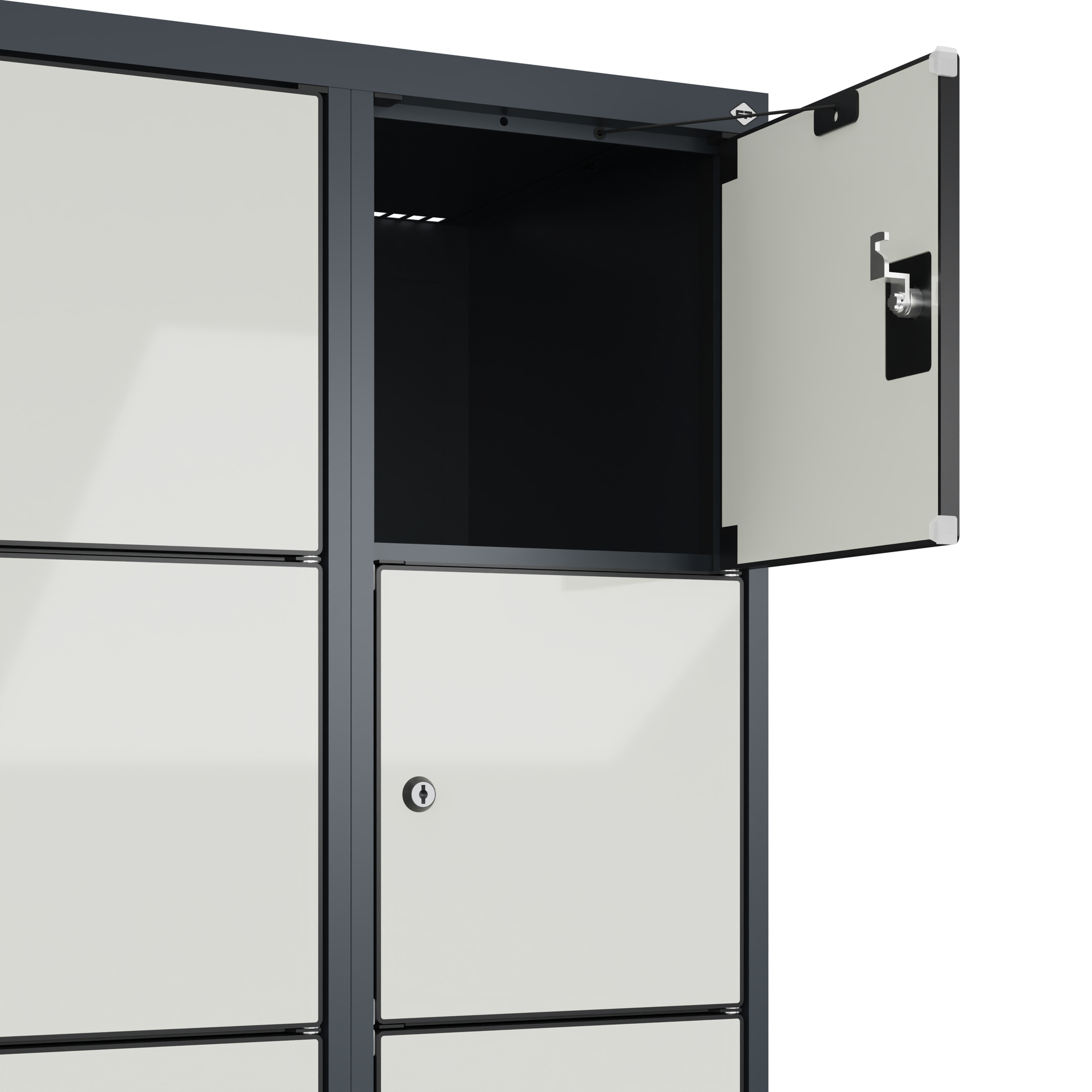 C+P Schlie�fachschrank Evolo PLUS, Sockel, 12 F�cher, 1950x600x500mm