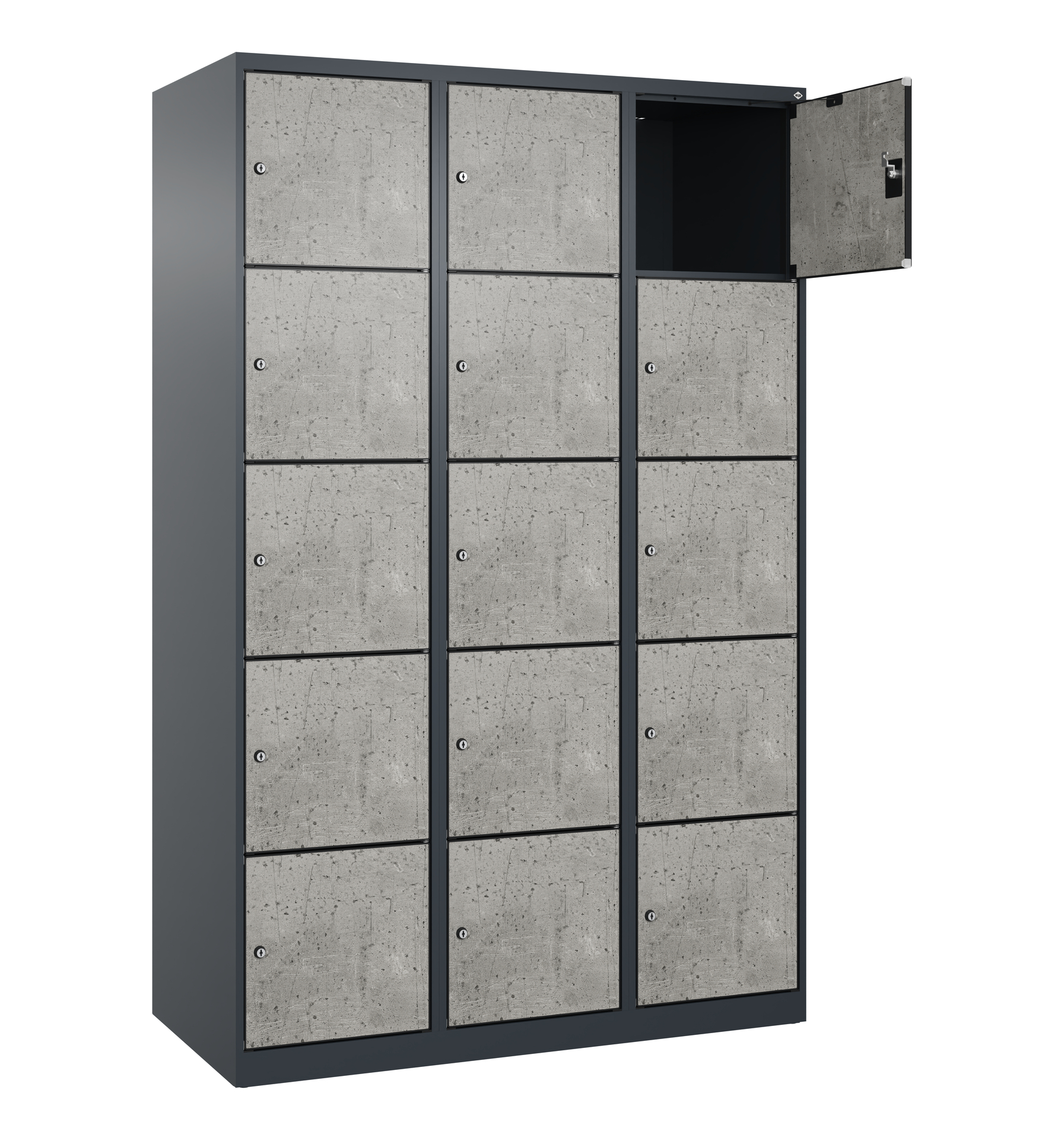 C+P Schlie�fachschrank Evolo PLUS, 15 F�cher, 1850x1200x500mm
