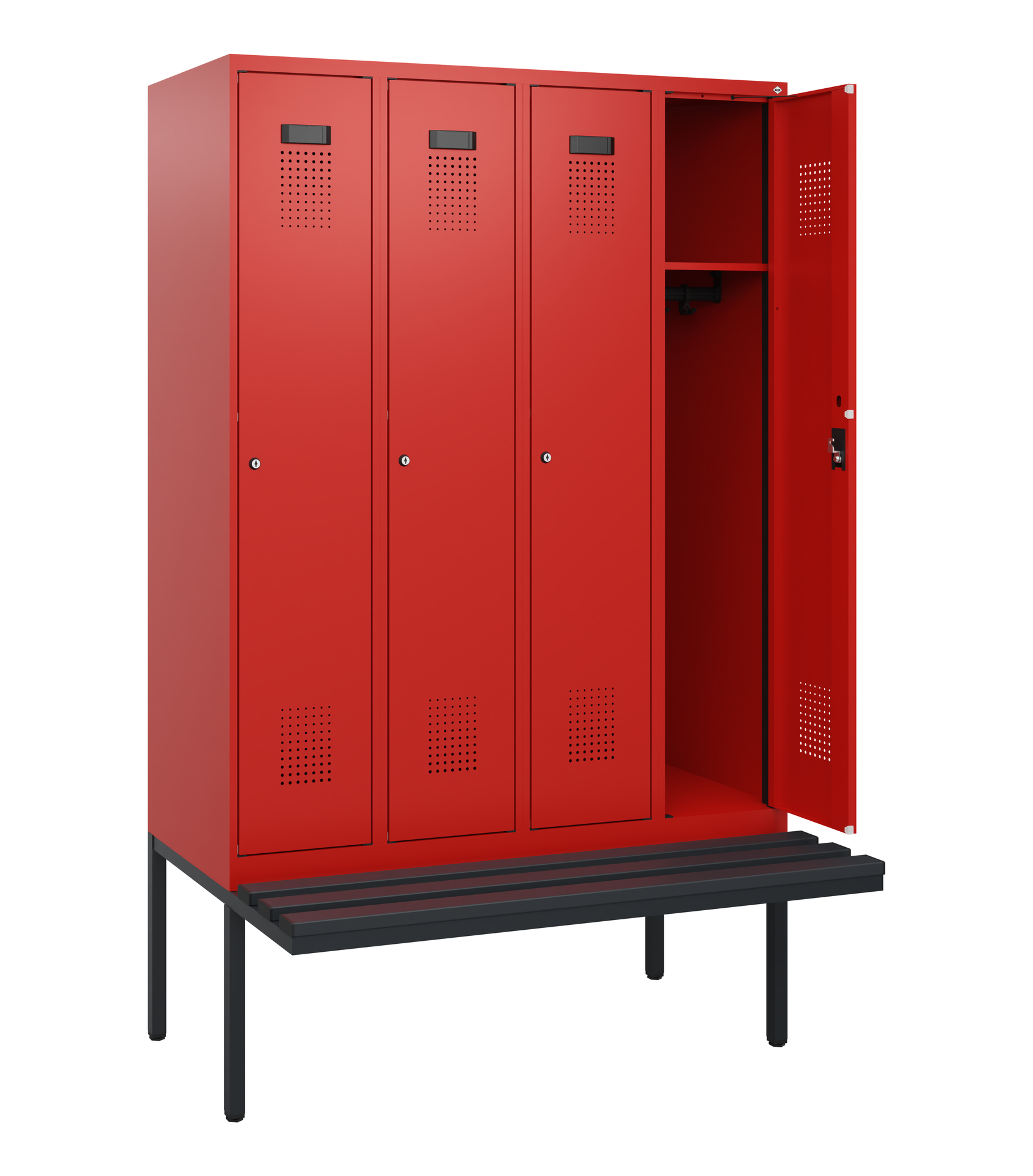 C+P Spind Evolo PLUS, Bank, 4 Abteile, 1950x1200x8