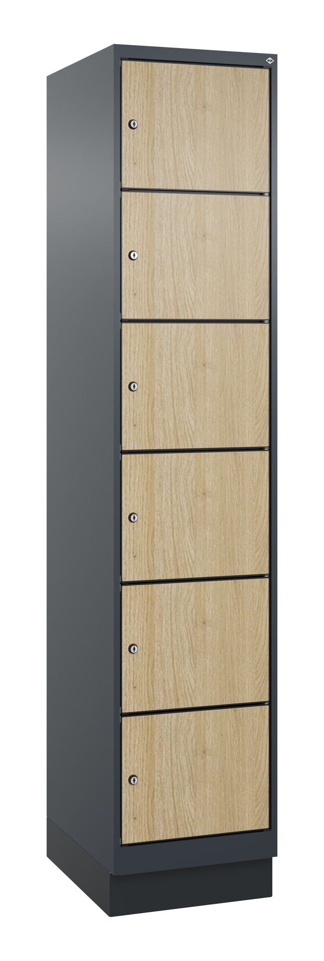 C+P Schlie�fachschrank Evolo PLUS, Sockel, 6 F�cher, 1950x400x500mm