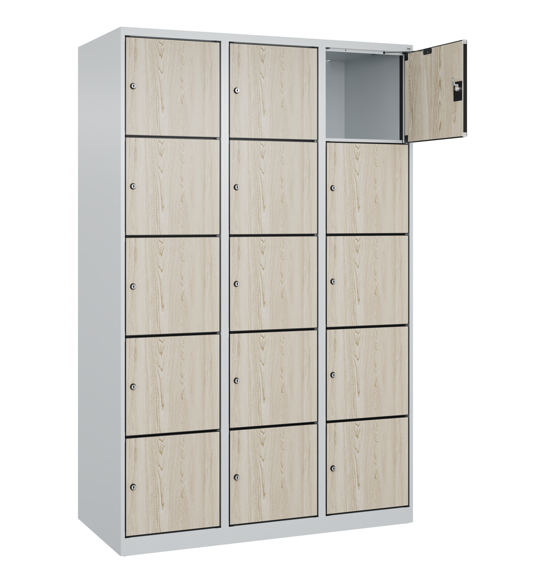 C+P Schlie�fachschrank Evolo PLUS, 15 F�cher, 1850x1200x500mm