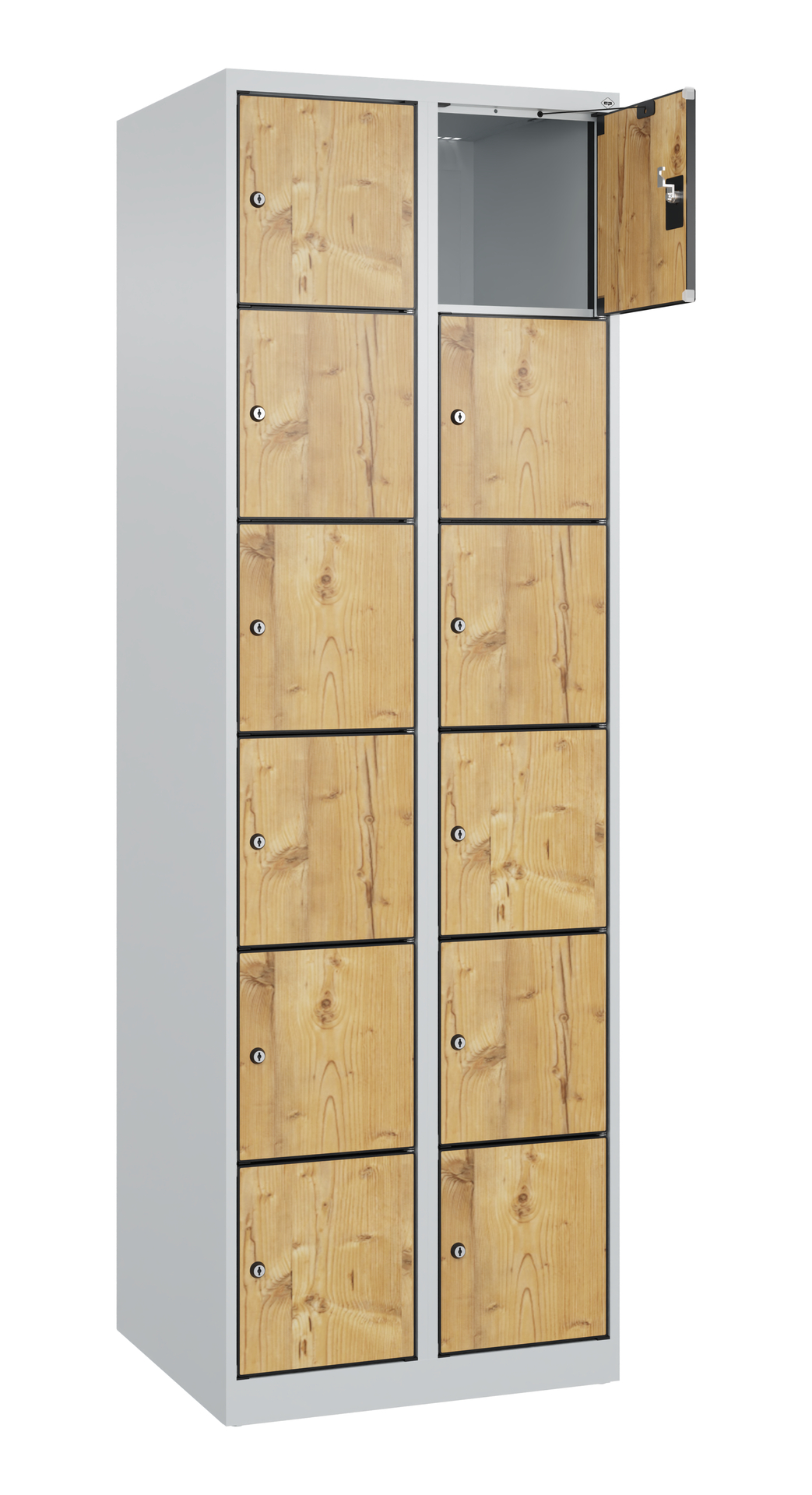 C+P Schlie�fachschrank Evolo PLUS, 12 F�cher, 1850x600x500mm