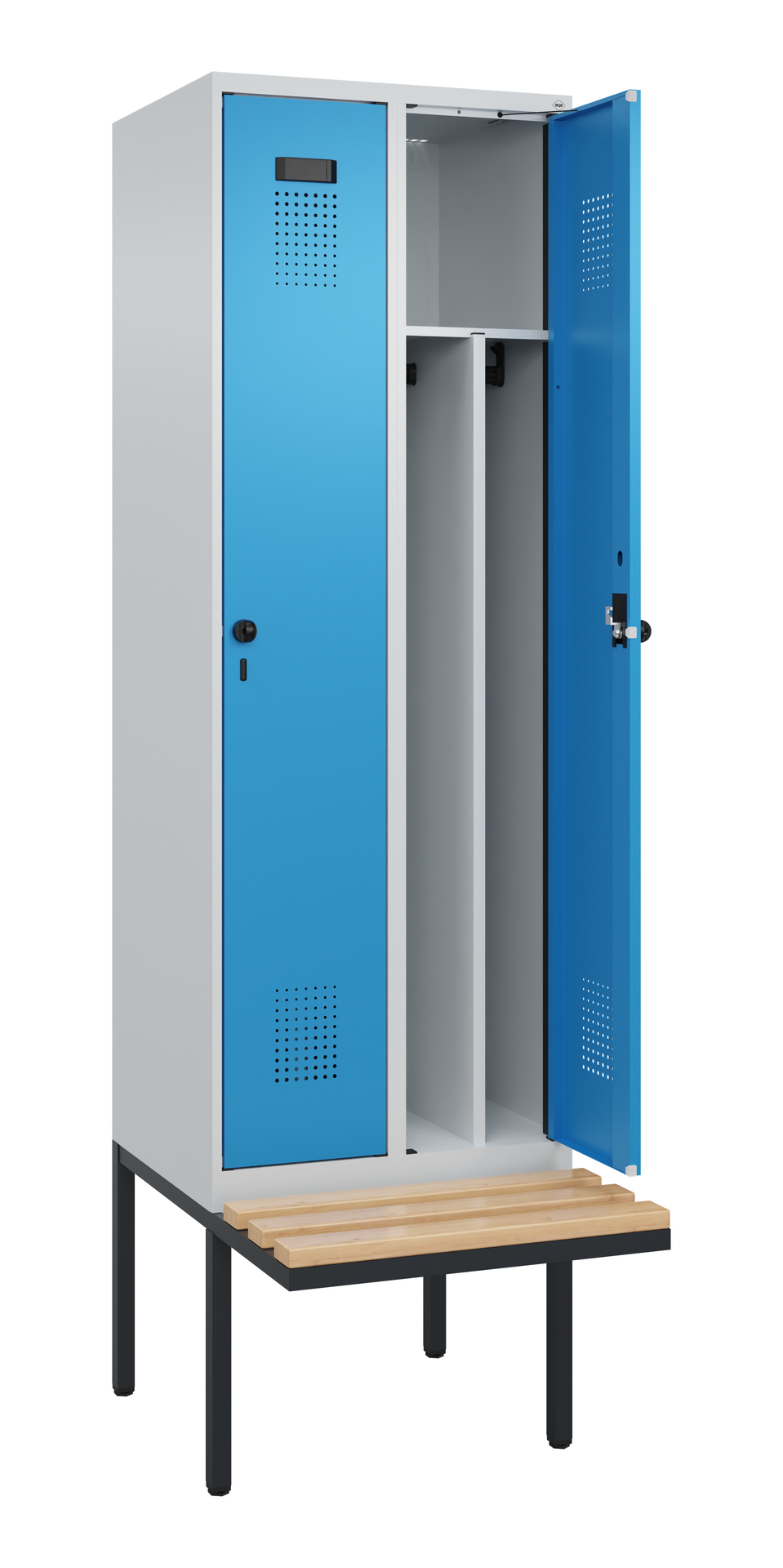 C+P Spind Evolo PLUS, Bank, 2 Abteile, 2120x600x81