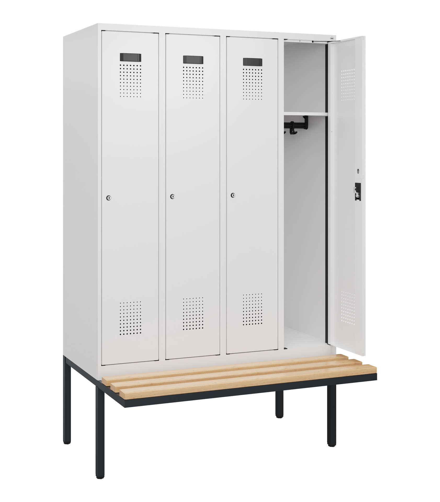 C+P Spind Evolo PLUS, Bank, 4 Abteile, 1950x1200x8
