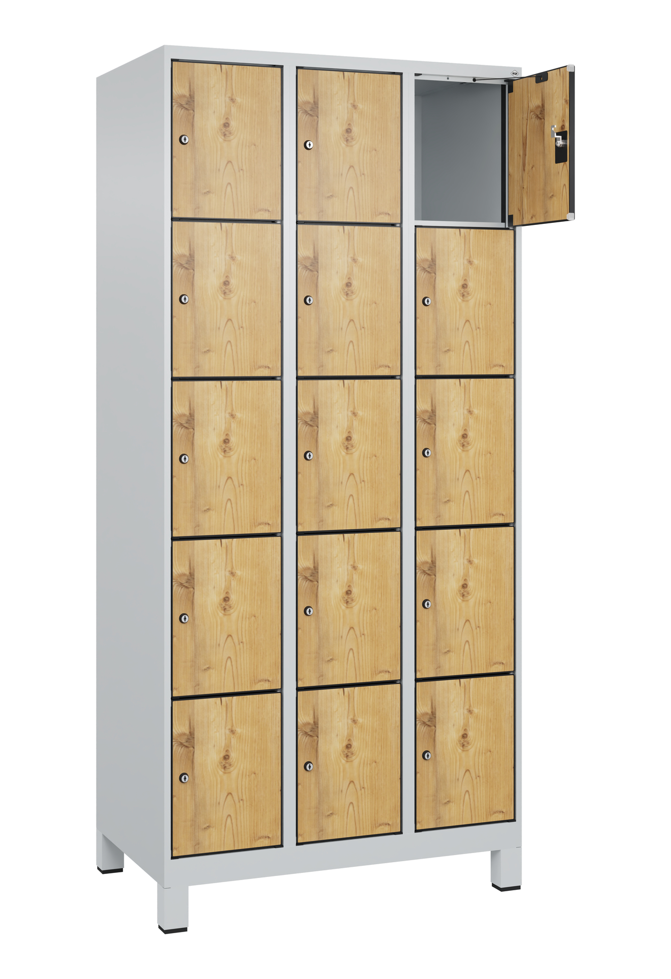 C+P Schlie�fachschrank Evolo PLUS, F��e, 15 F�cher, 1950x900x500mm