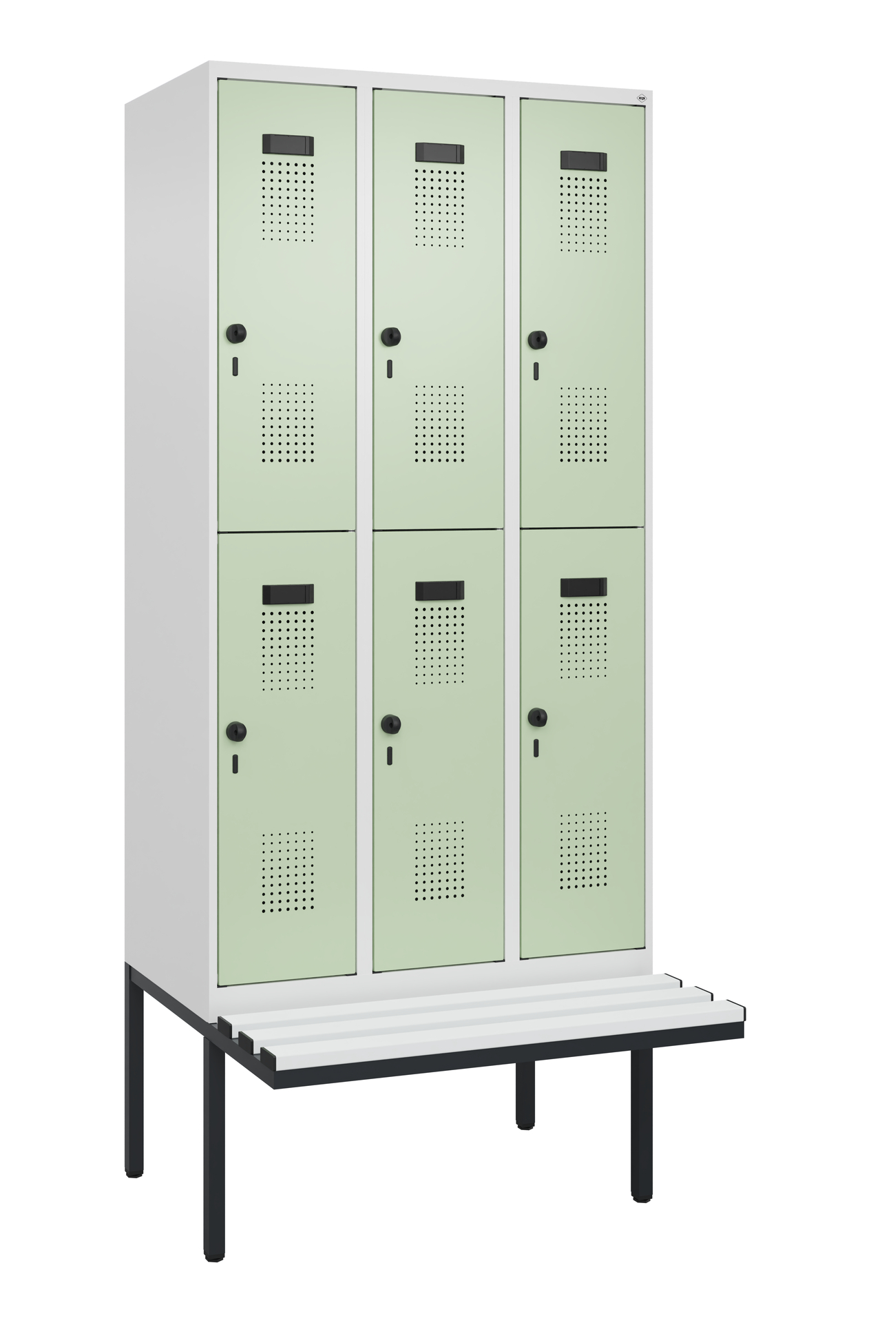 C+P Doppelstock-Spind Evolo PLUS, Bank, 6 Fächer, 