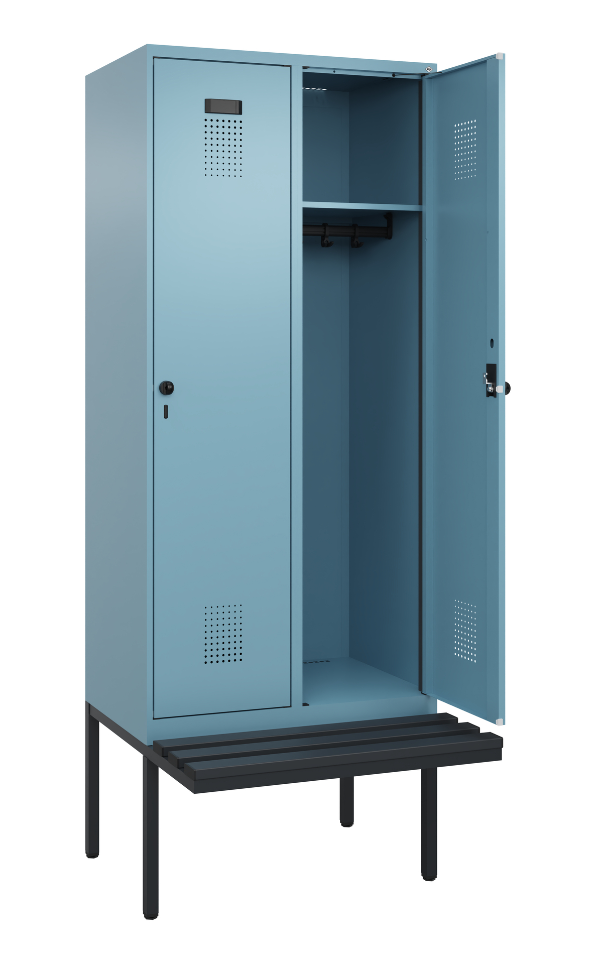 C+P Spind Evolo PLUS, Bank, 2 Abteile, 2120x800x81