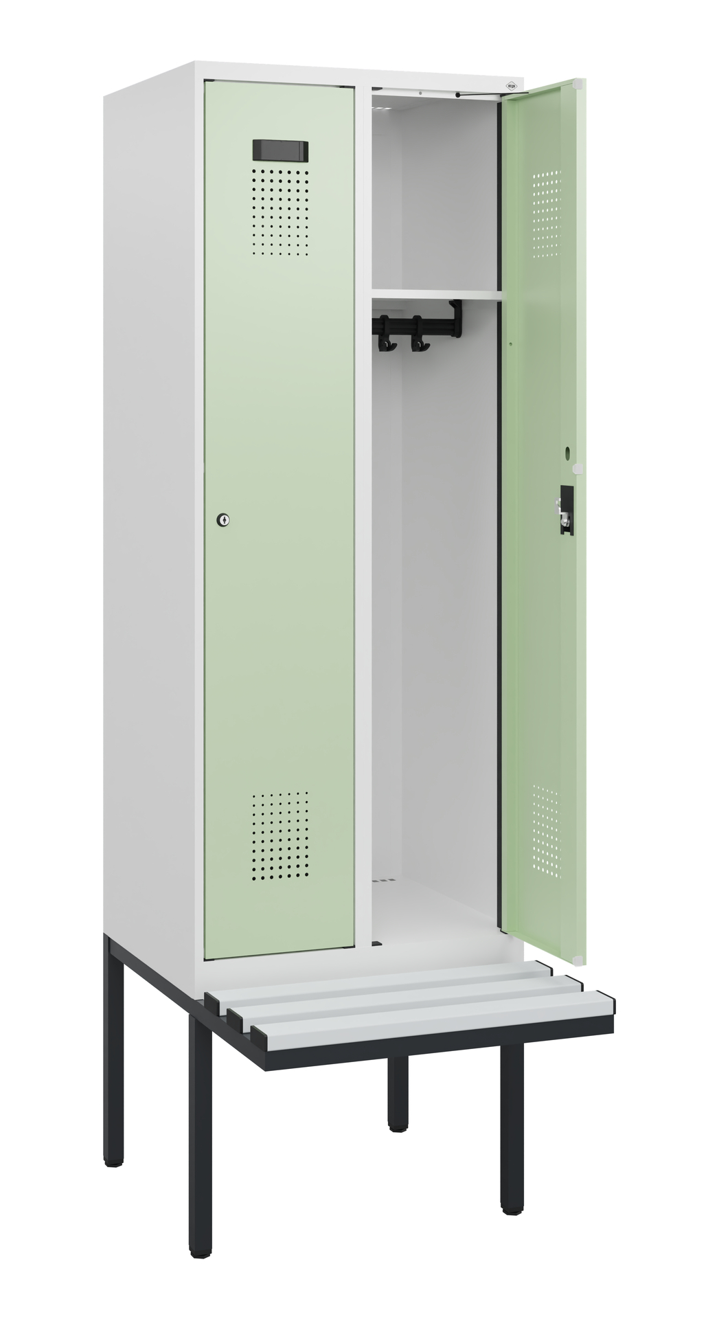 C+P Spind Evolo PLUS, Bank, 2 Abteile, 1950x600x81