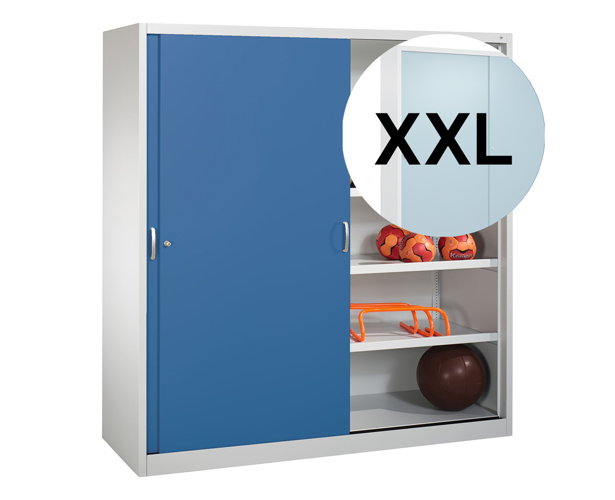 C+P Sports equipment cabinet, series Acurado, 1950x1900x600mm