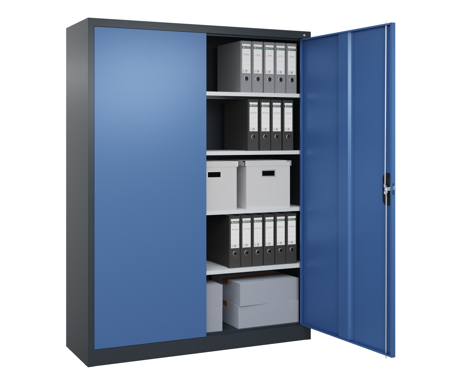C+P Büroschrank, Acurado, 1950x1500x400mm, 7016/5023
