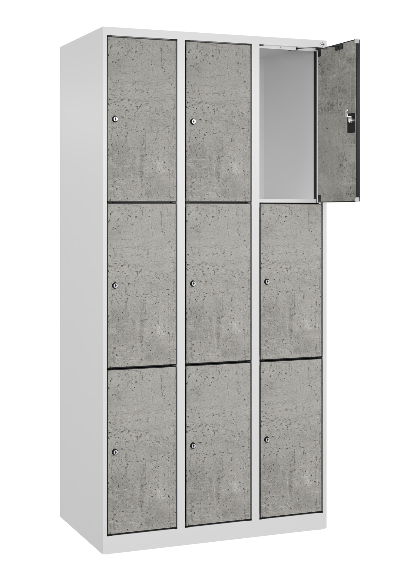 C+P Schlie�fachschrank Evolo PLUS, 9 F�cher, 1850x900x500mm
