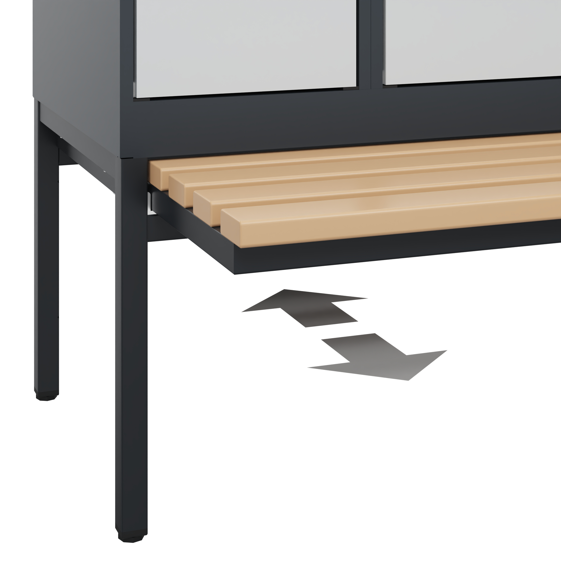 C+P Spind Evolo PLUS, Bank, 4 Abteile, 2120x1200x815mm