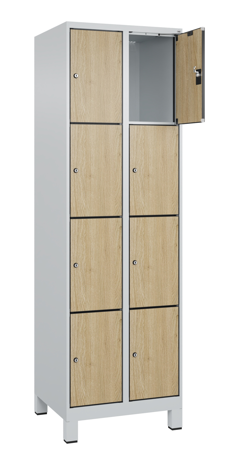 C+P Schlie�fachschrank Evolo PLUS, F��e, 8 F�cher, 1950x600x500mm