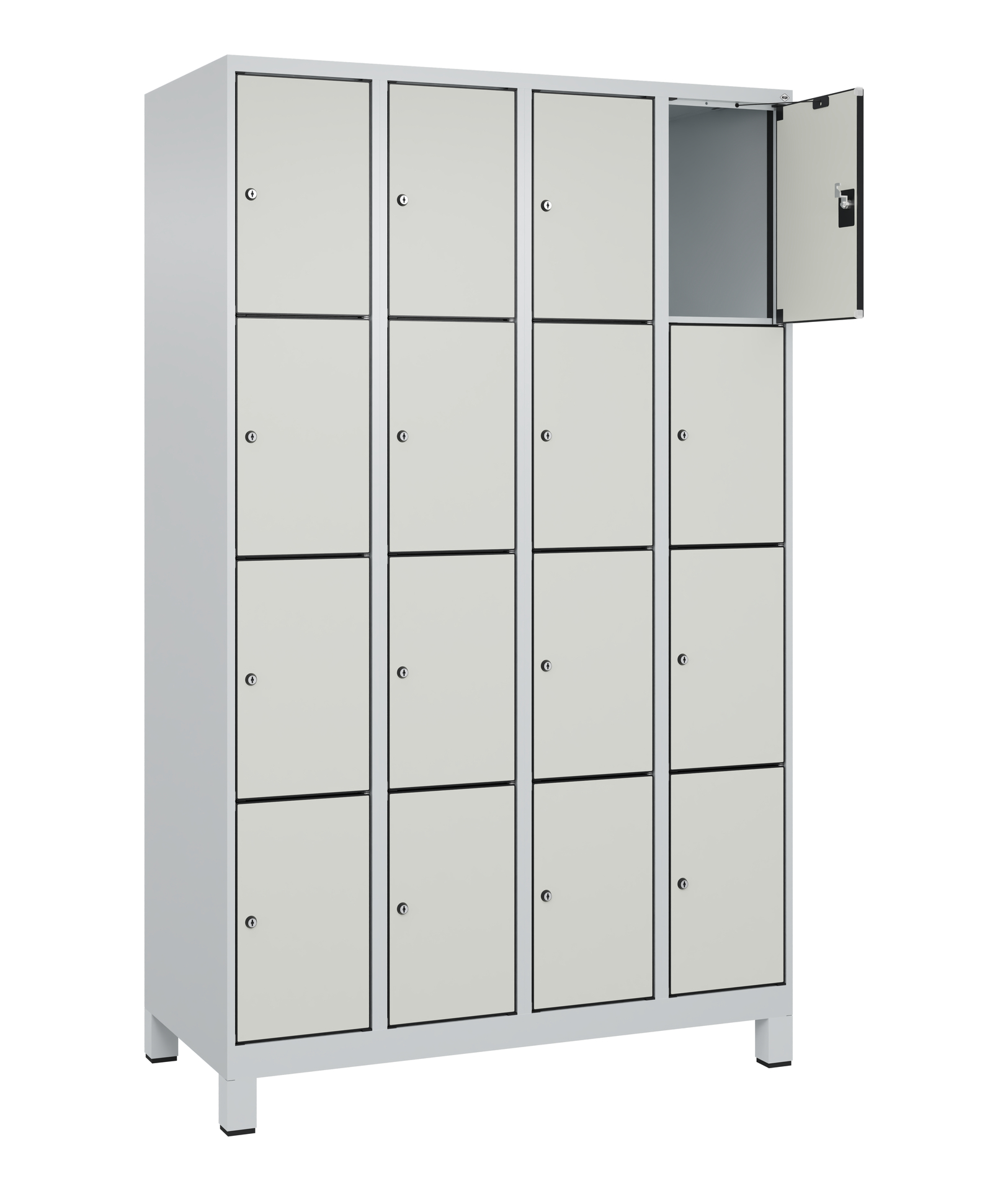 C+P Schlie�fachschrank Evolo PLUS, F��e, 16 F�cher, 1950x1200x500mm