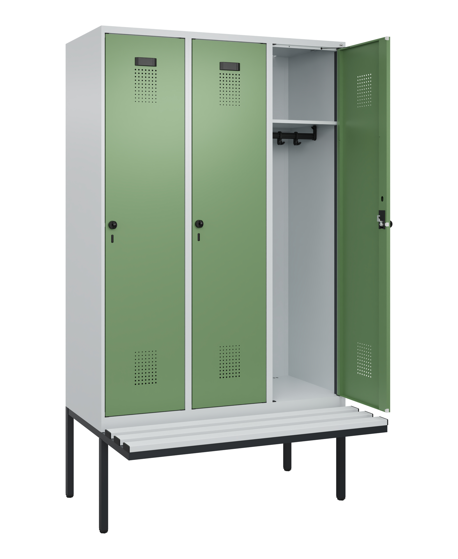 C+P Spind Evolo PLUS, Bank, 3 Abteile, 2120x1200x8