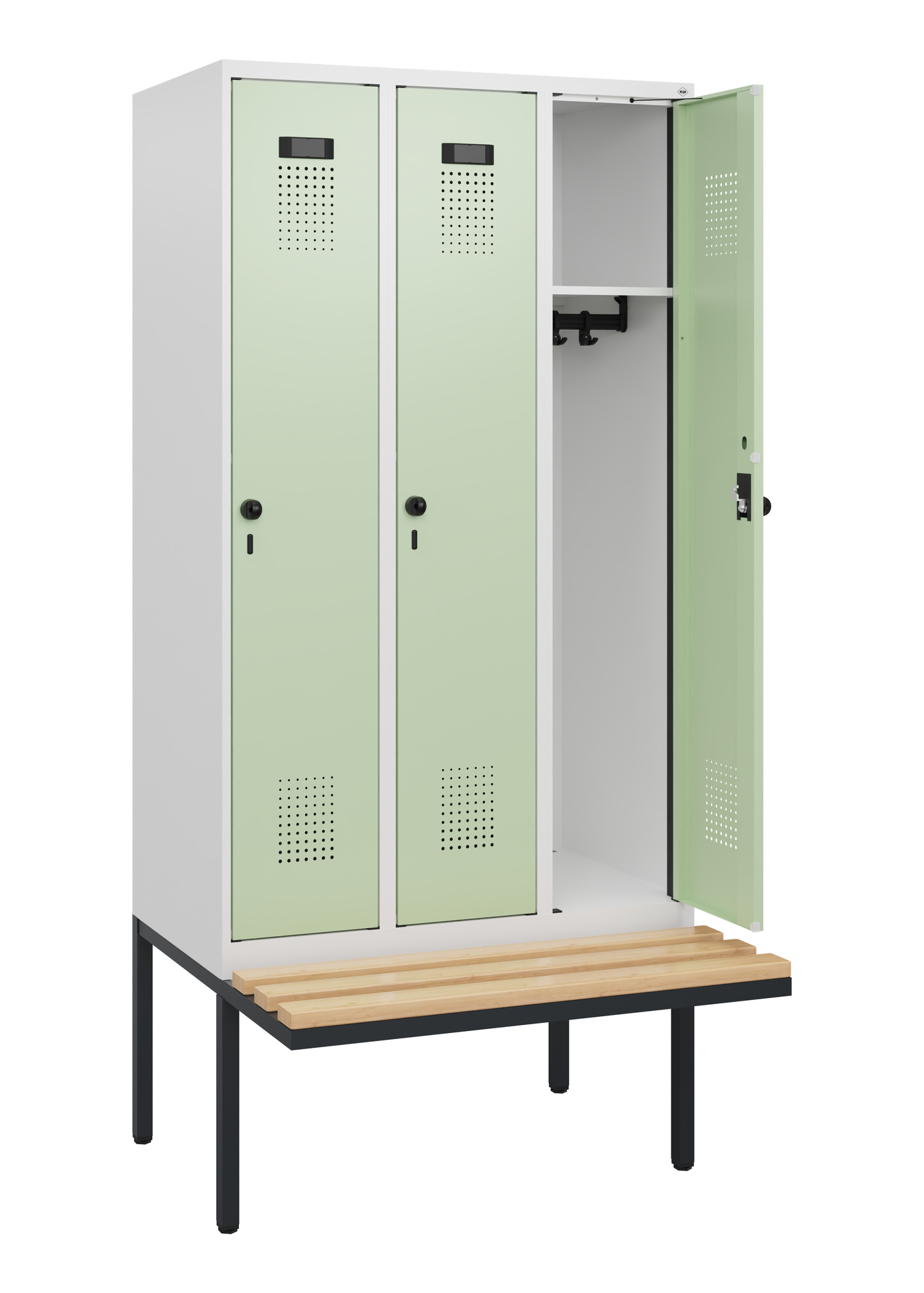 C+P Spind Evolo PLUS, Bank, 3 Abteile, 1950x900x81