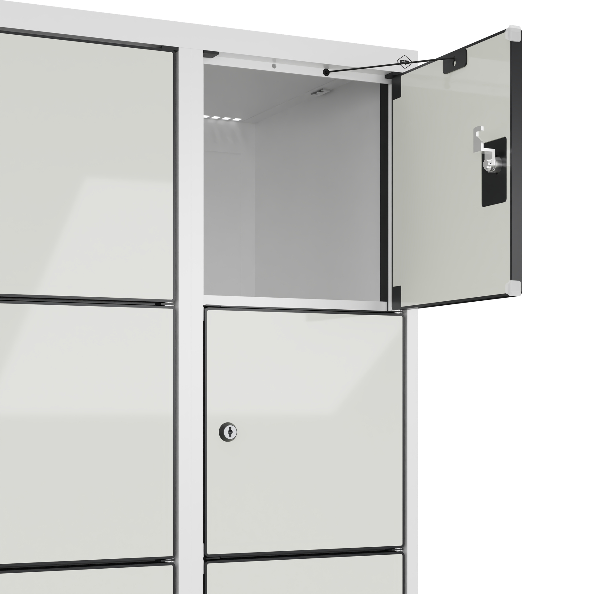 C+P Schlie�fachschrank Evolo PLUS, F��e, 18 F�cher, 1950x900x500mm