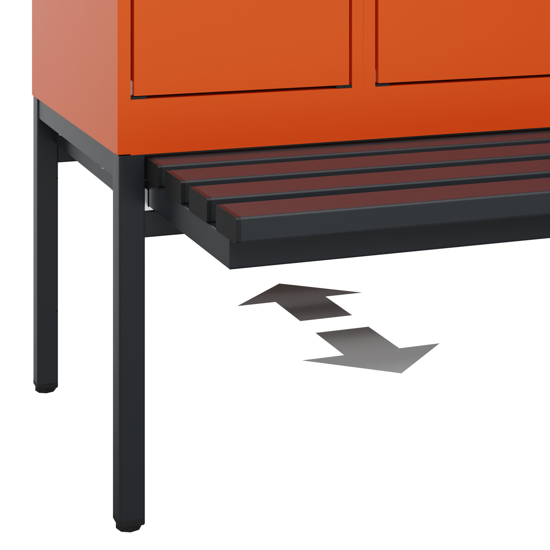 C+P Spind Evolo PLUS, Bank, 1 Abteil, 2120x300x815mm
