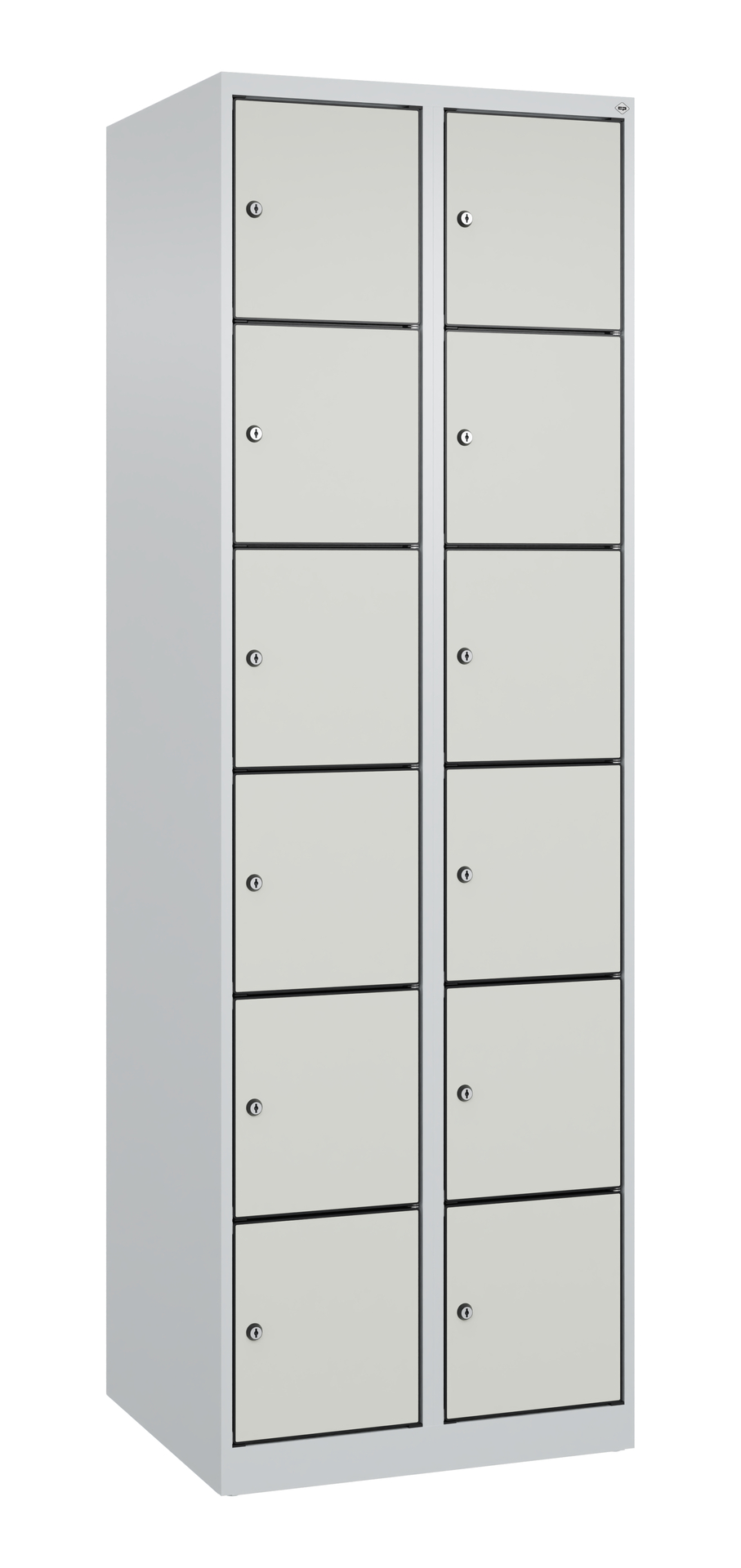 C+P Schlie�fachschrank Evolo PLUS, 12 F�cher, 1850x600x500mm