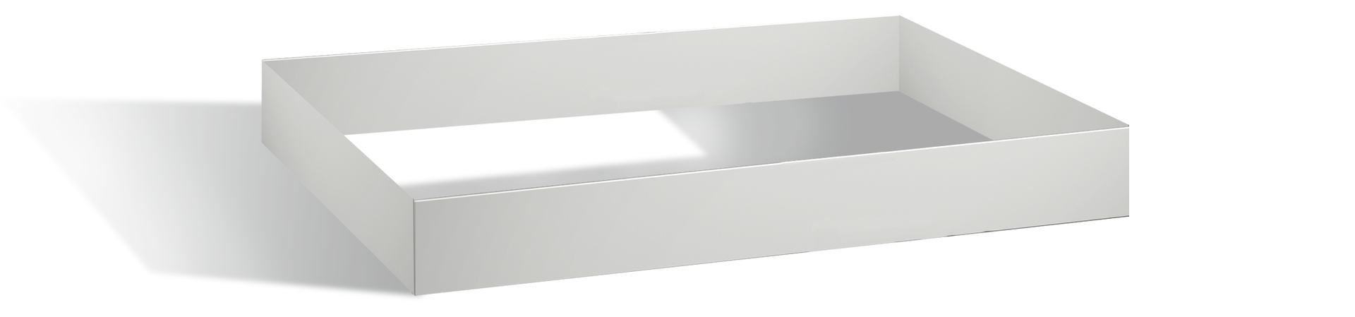C+P Sockel aus Stahl, für Flachablageschrank DIN A0 Planus, Sockel, 100x1348x946mm, 7035