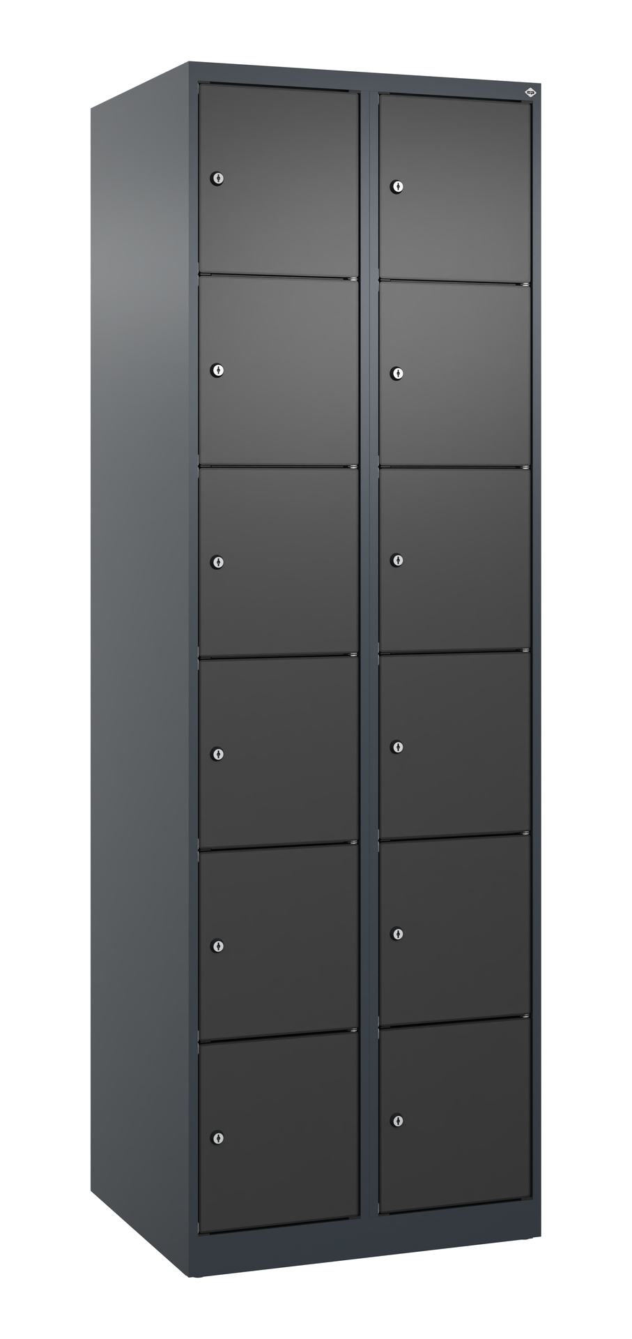 C+P Schlie�fachschrank Evolo PLUS, 12 F�cher, 1850x600x500mm