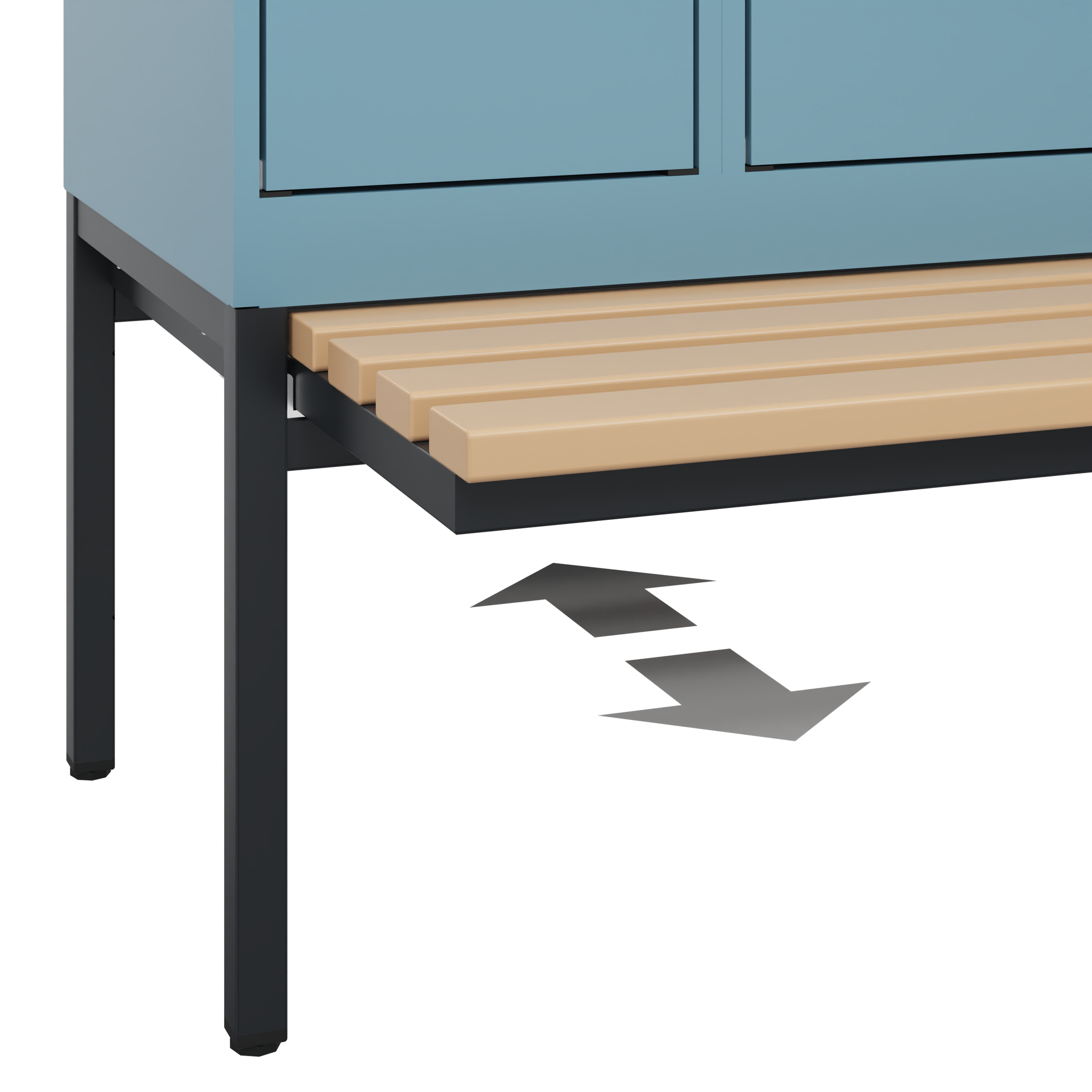 C+P Spind Evolo PLUS, Bank, 1 Abteil, 2120x300x815mm