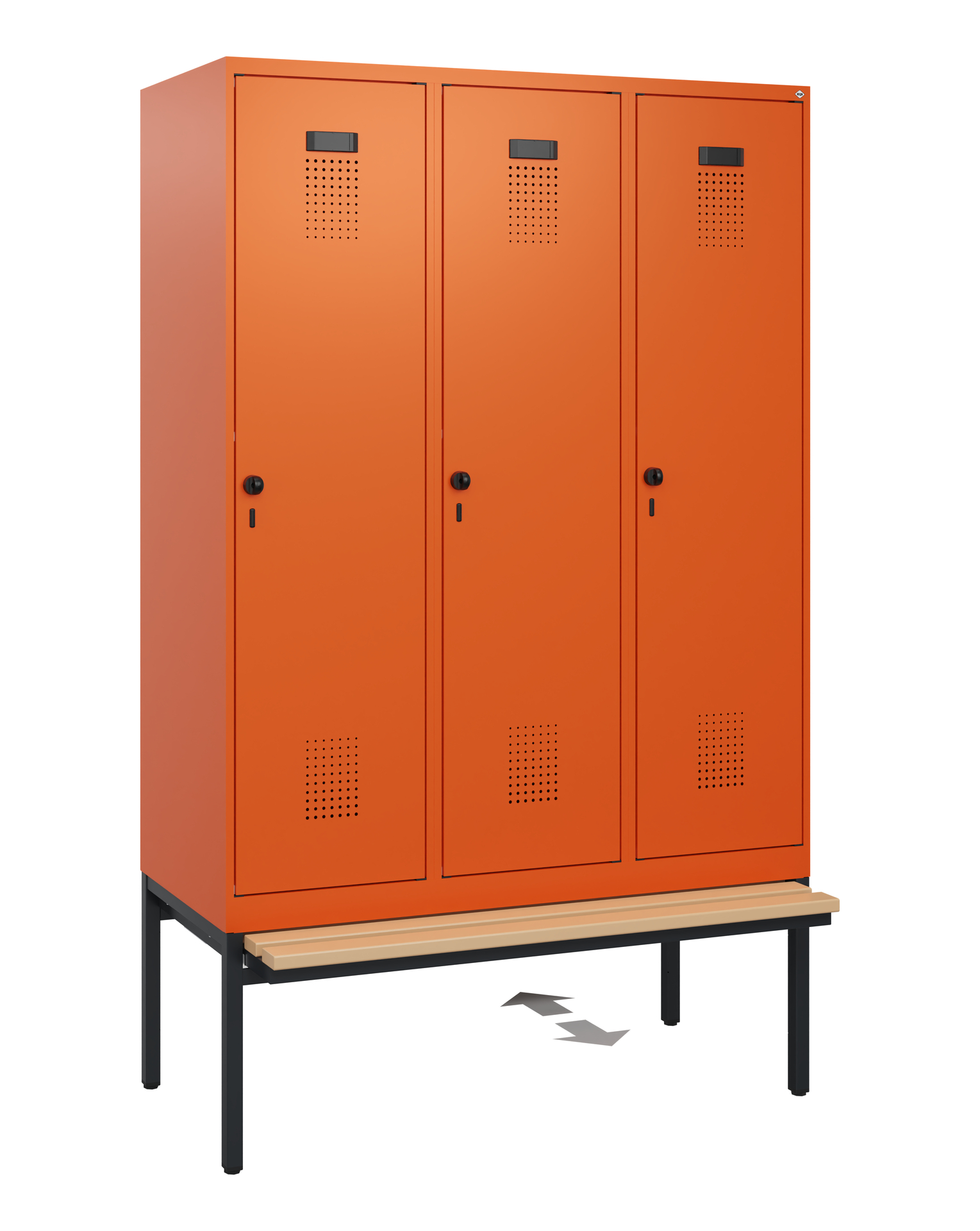 C+P Spind Evolo PLUS, Bank, 3 Abteile, 1950x1200x815mm