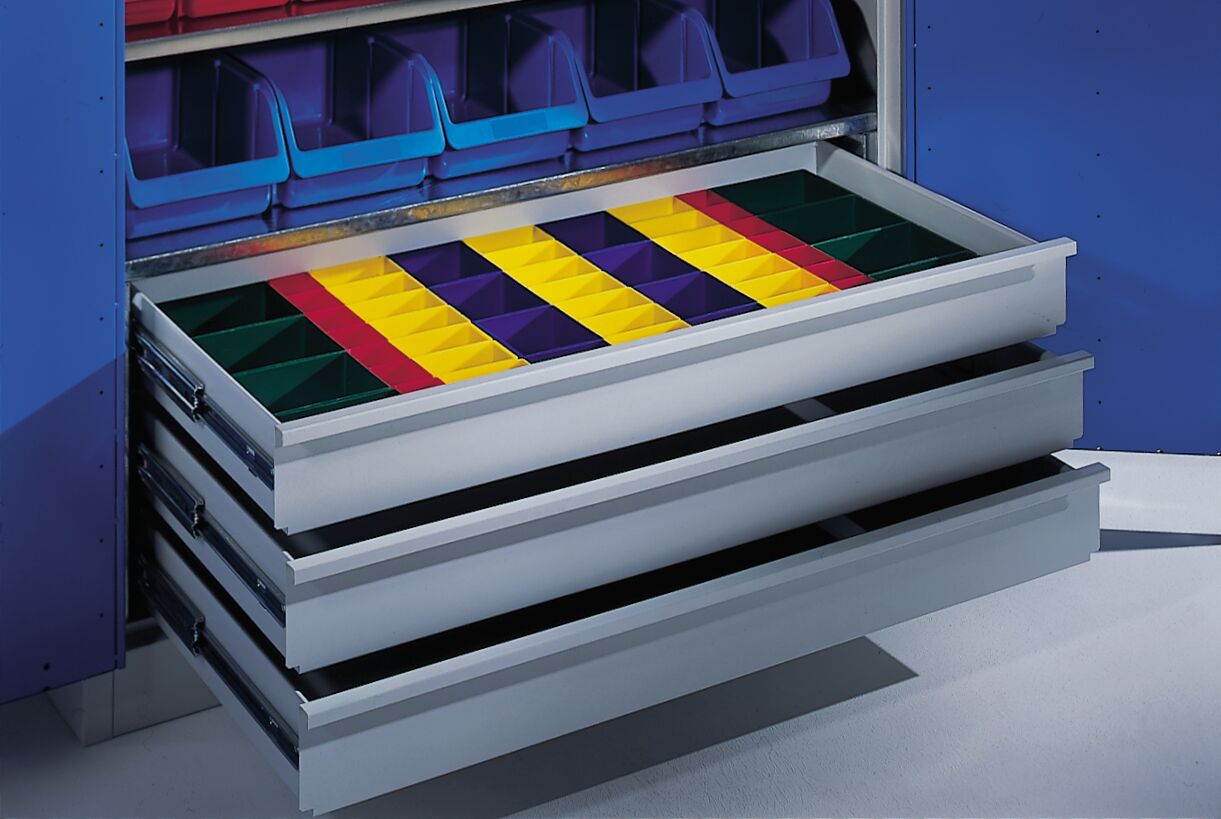 C+P drawer tidies with plastic boxes Acurado