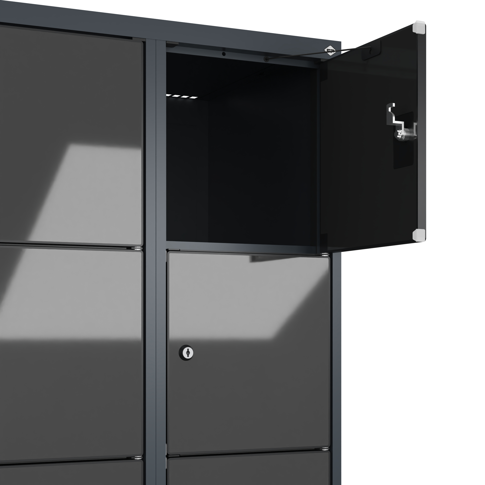 C+P Schlie�fachschrank Evolo PLUS, F��e, 18 F�cher, 1950x900x500mm