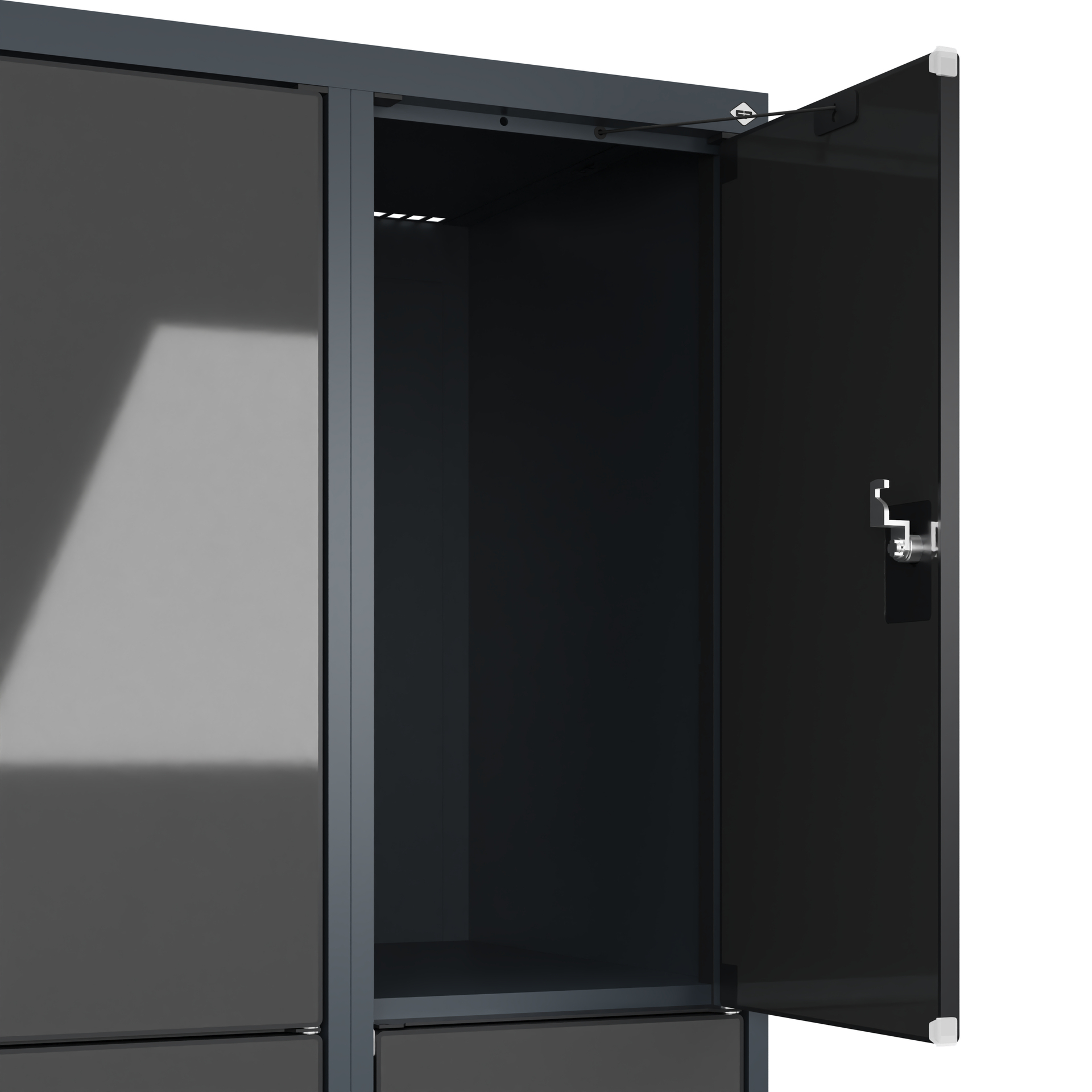 C+P Schlie�fachschrank Evolo PLUS, F��e, 12 F�cher, 1950x1200x500mm