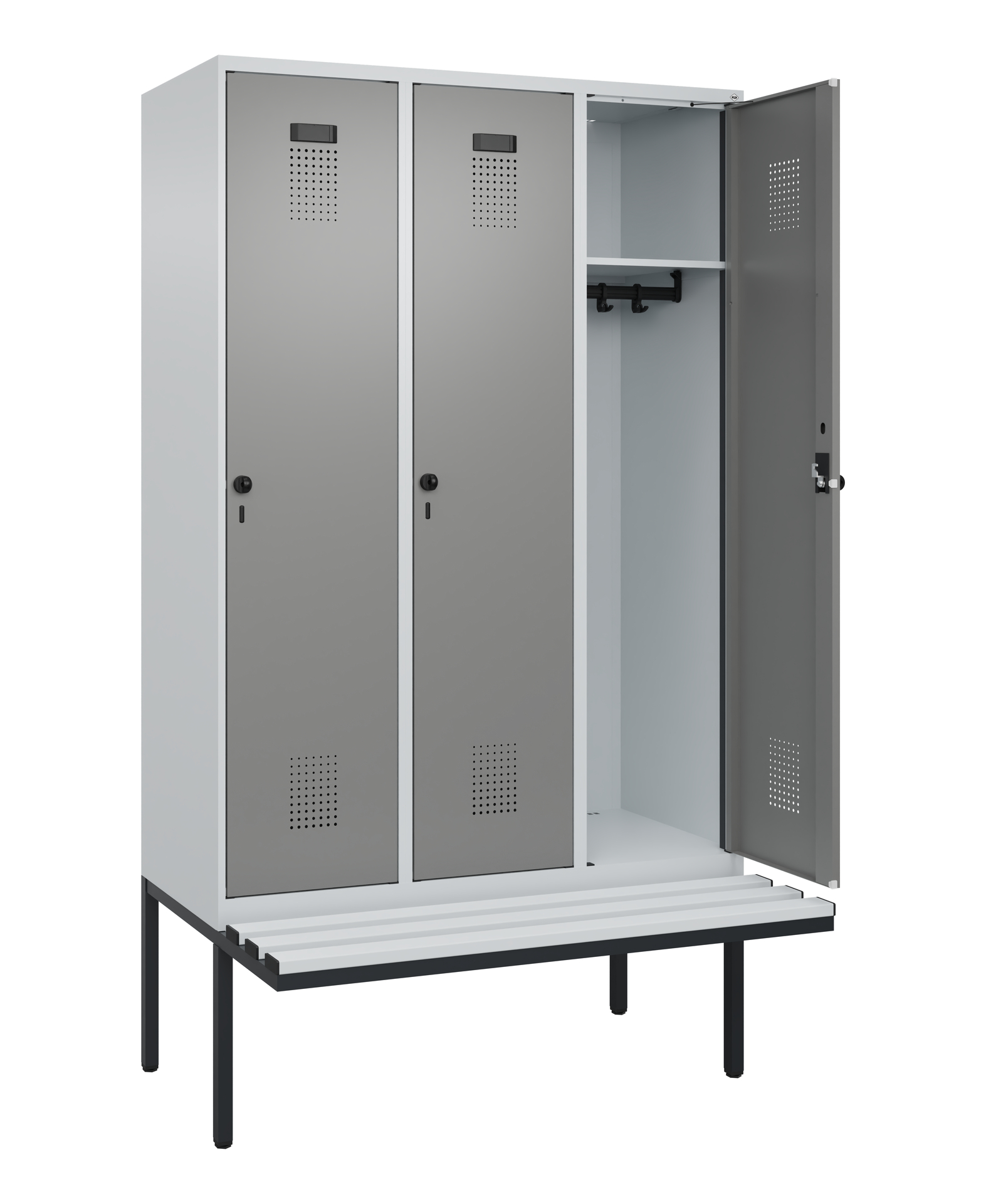 C+P Spind Evolo PLUS, Bank, 3 Abteile, 2120x1200x8
