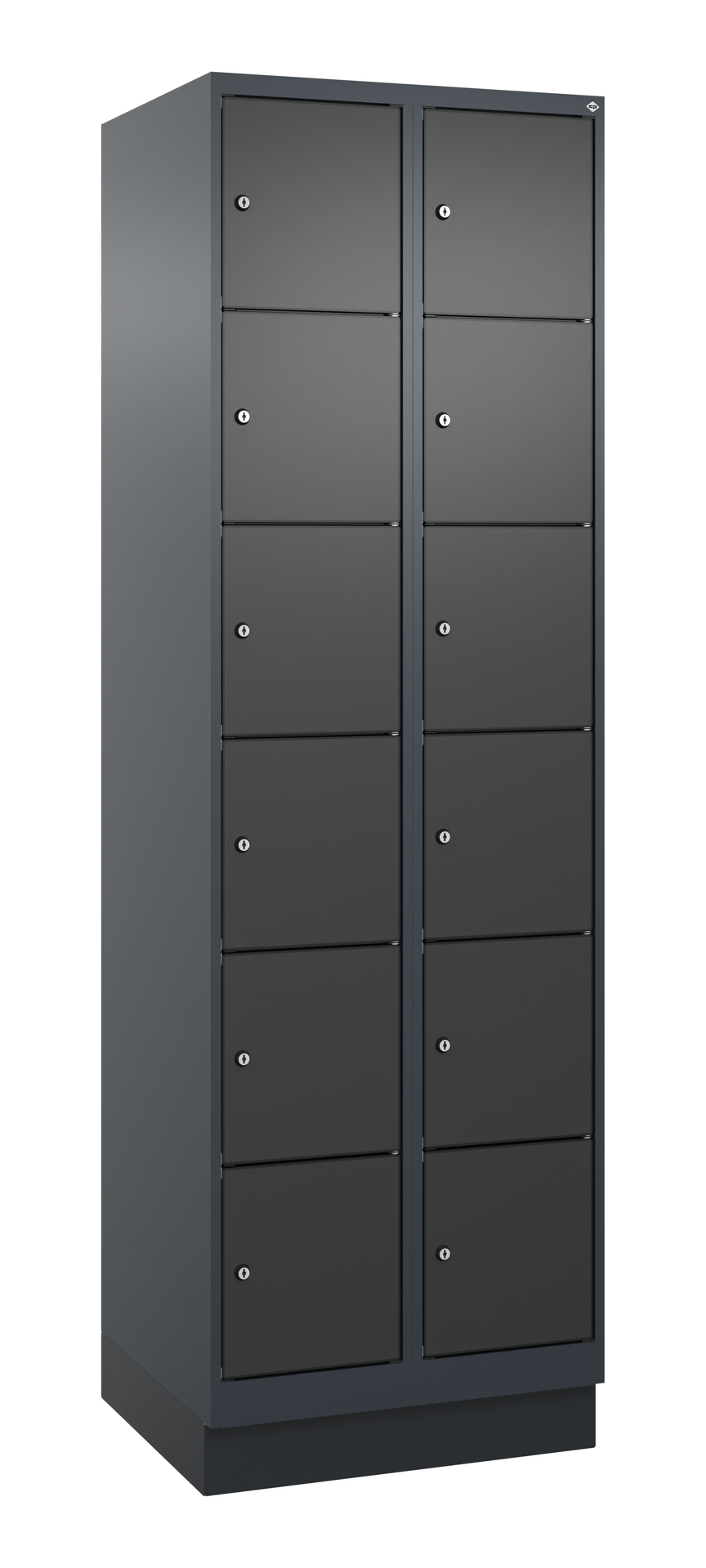 C+P Schlie�fachschrank Evolo PLUS, Sockel, 12 F�cher, 1950x600x500mm