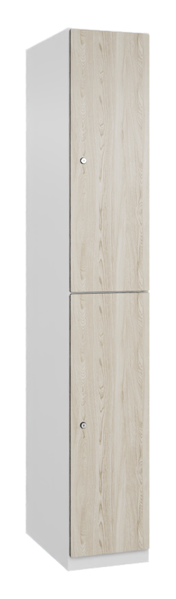 C+P Doppelstöckiger Spind, Cambio, 2 Fach, Bank, 2120x300x815mm, 9016/VK427