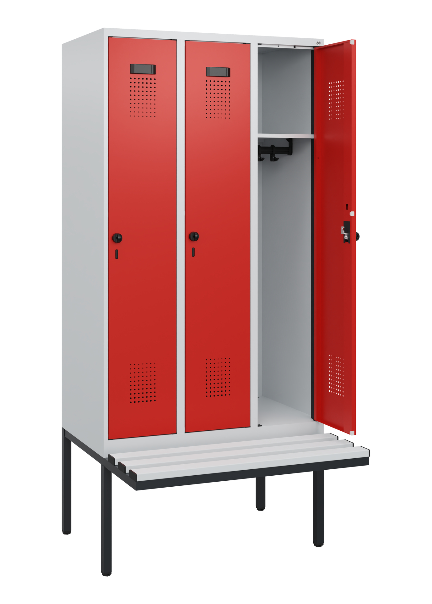 C+P Spind Evolo PLUS, Bank, 3 Abteile, 1950x900x81