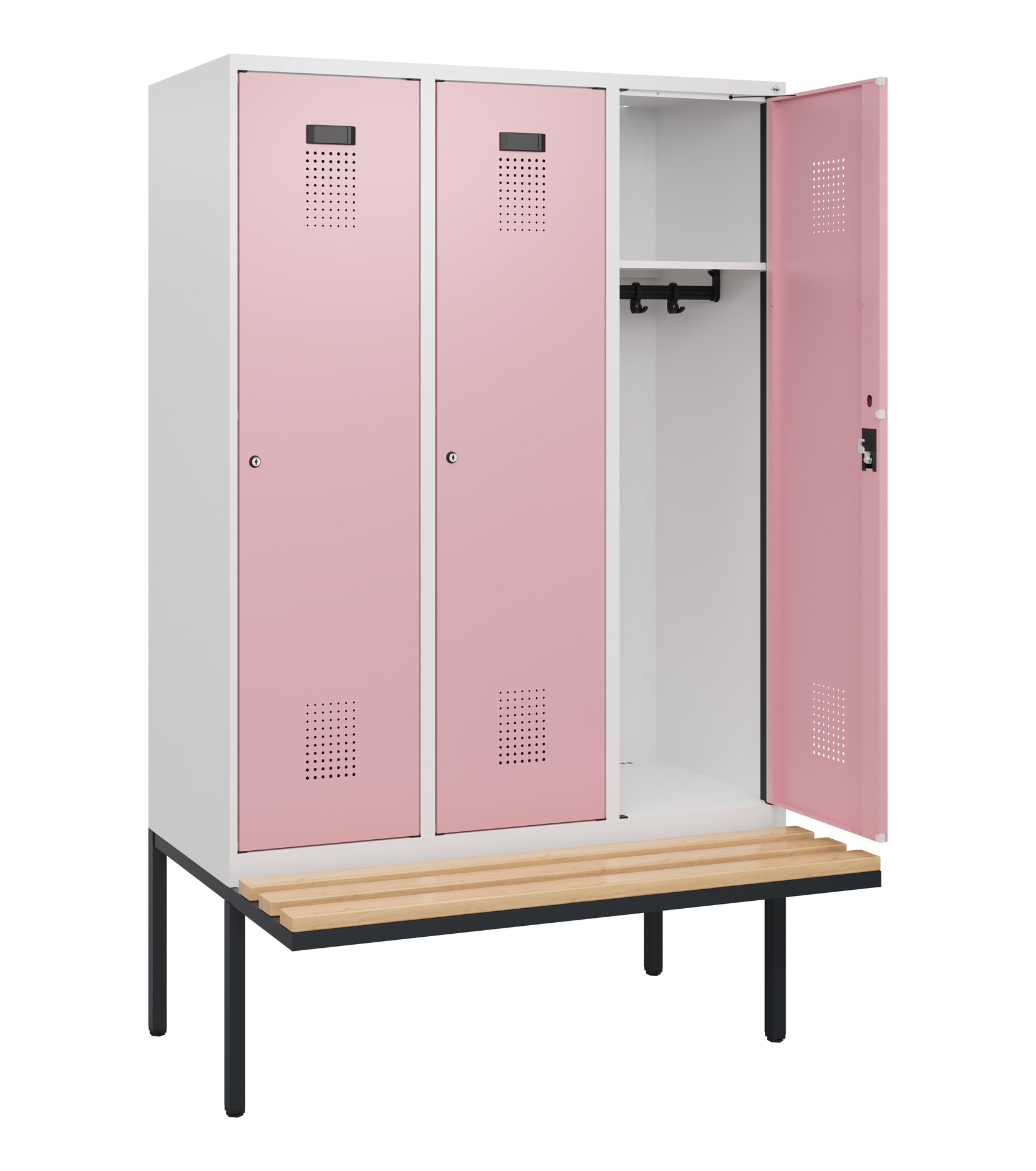 C+P Spind Evolo PLUS, Bank, 3 Abteile, 1950x1200x8