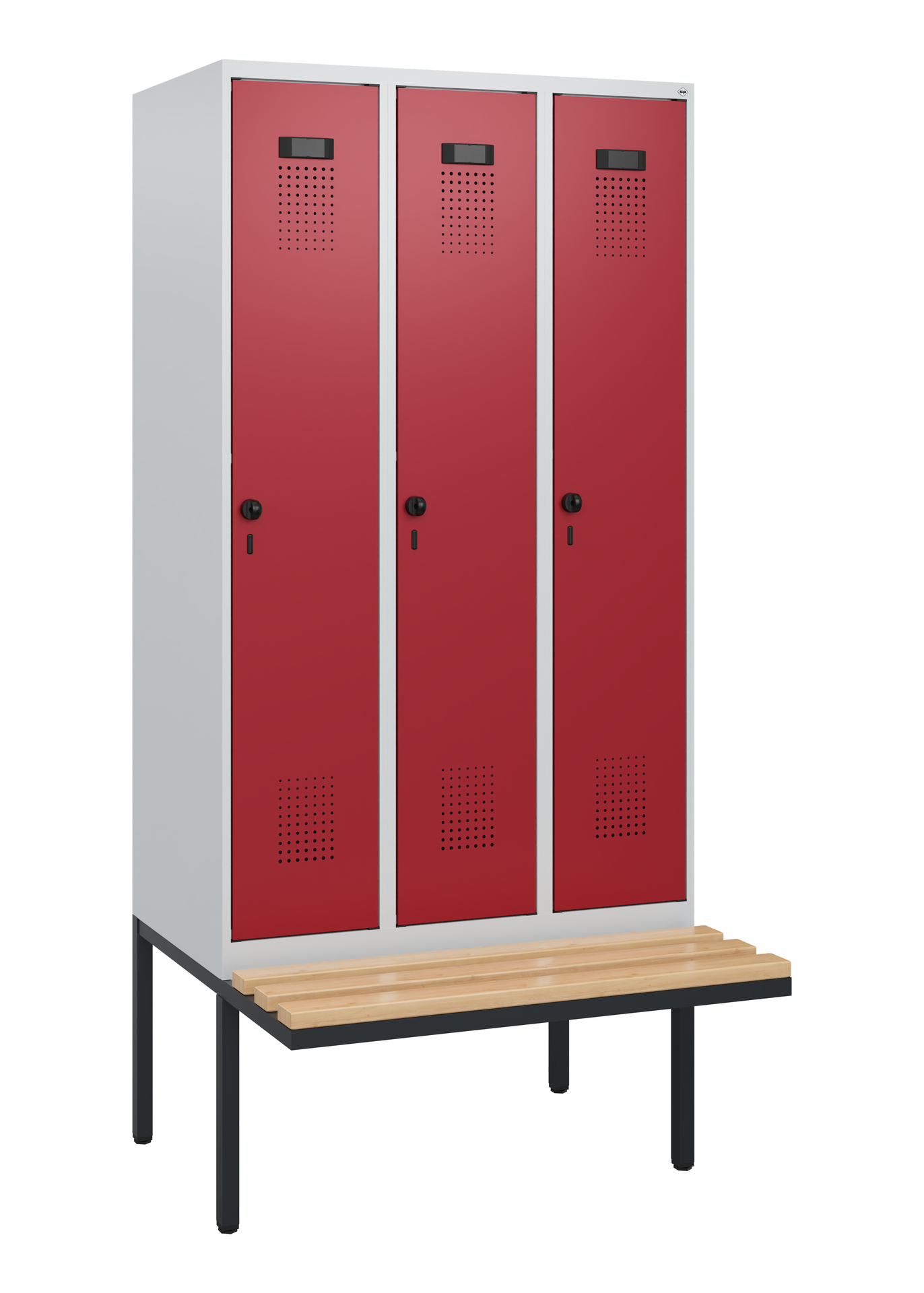 C+P Spind Evolo PLUS, Bank, 3 Abteile, 1950x900x81