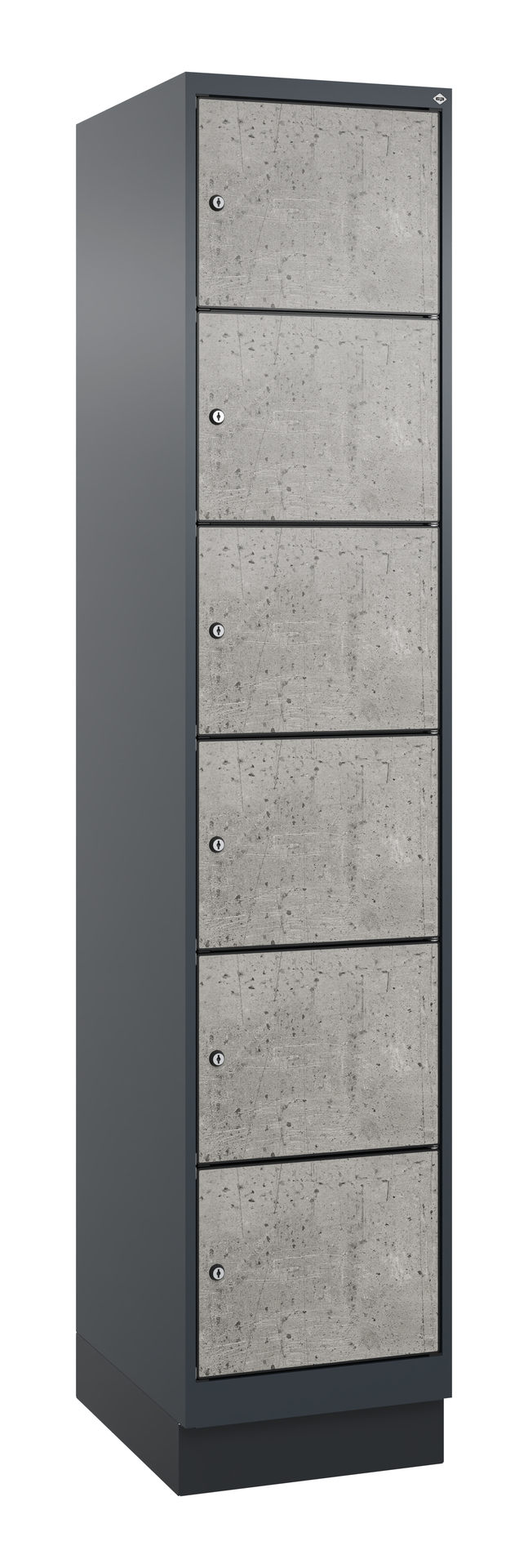 C+P Schlie�fachschrank Evolo PLUS, Sockel, 6 F�cher, 1950x400x500mm
