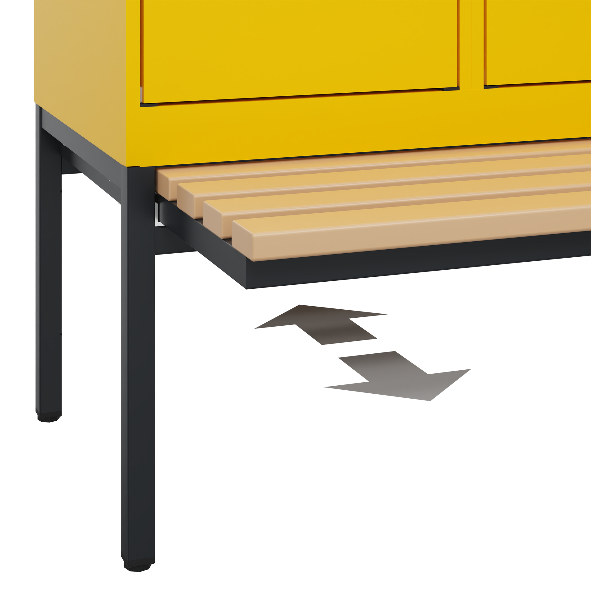 C+P Doppelstöckiger Spind Evolo PLUS, 2 Fächer, 2120x400x815mm