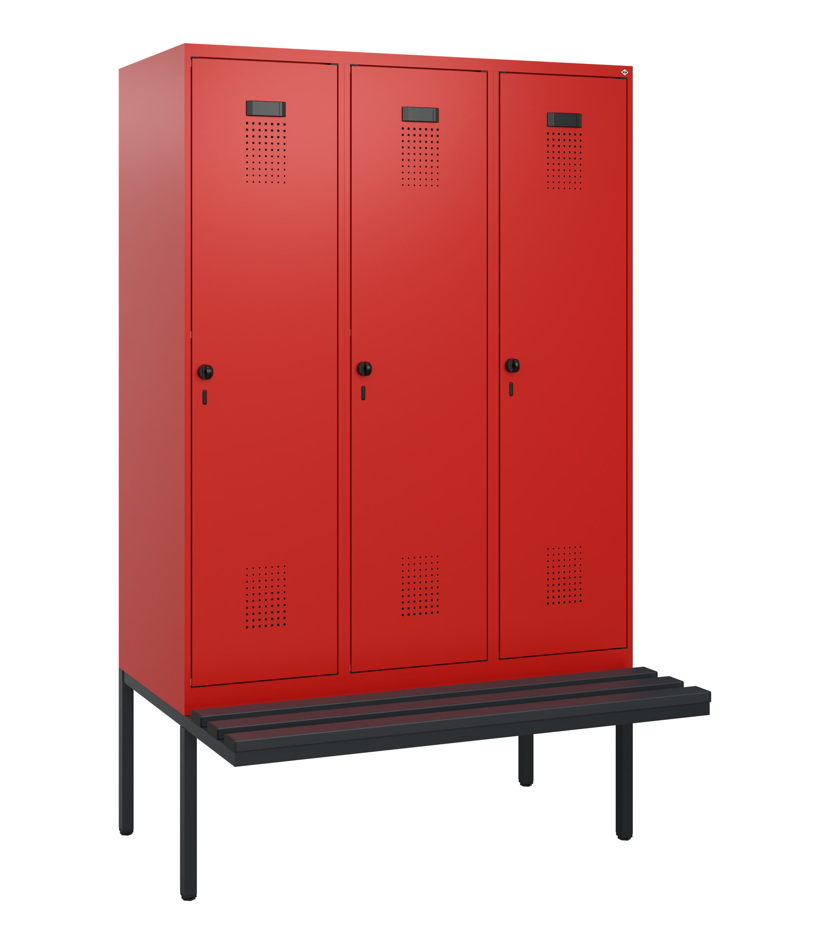 C+P Spind Evolo PLUS, Bank, 3 Abteile, 1950x1200x8