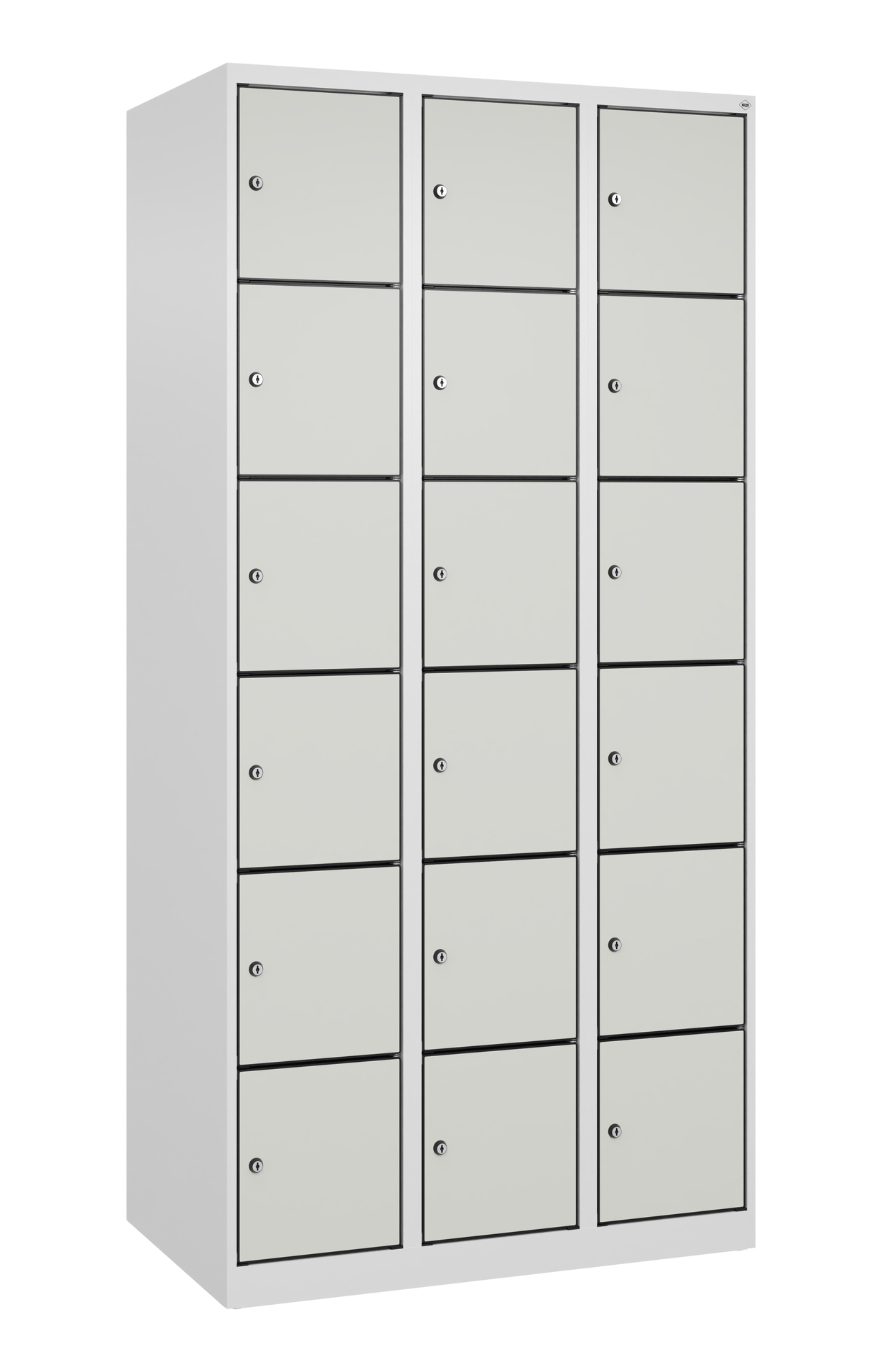 C+P Schlie�fachschrank Evolo PLUS, 18 F�cher, 1850x900x500mm