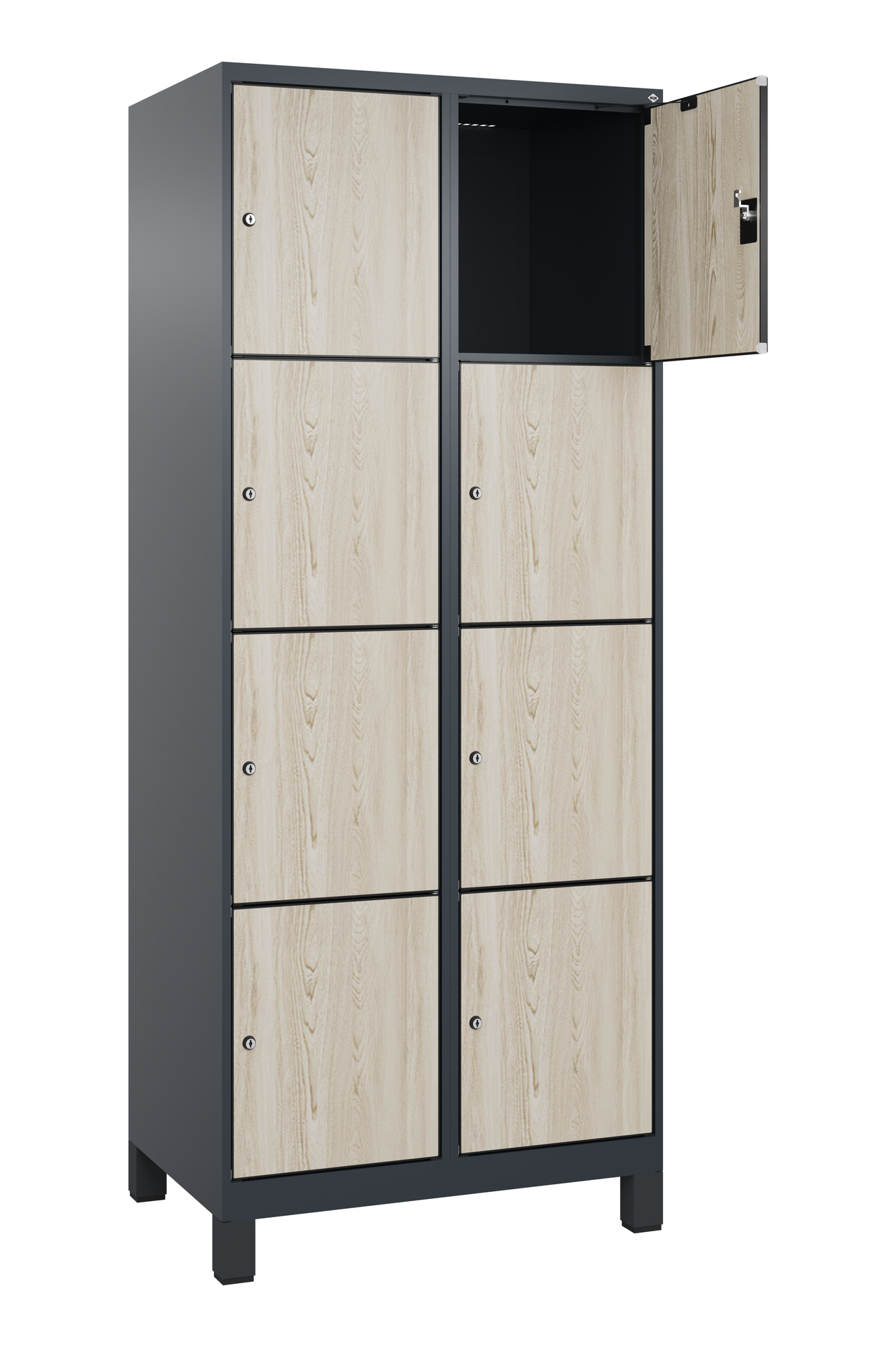 C+P Schlie�fachschrank Evolo PLUS, F��e, 8 F�cher, 1950x800x500mm