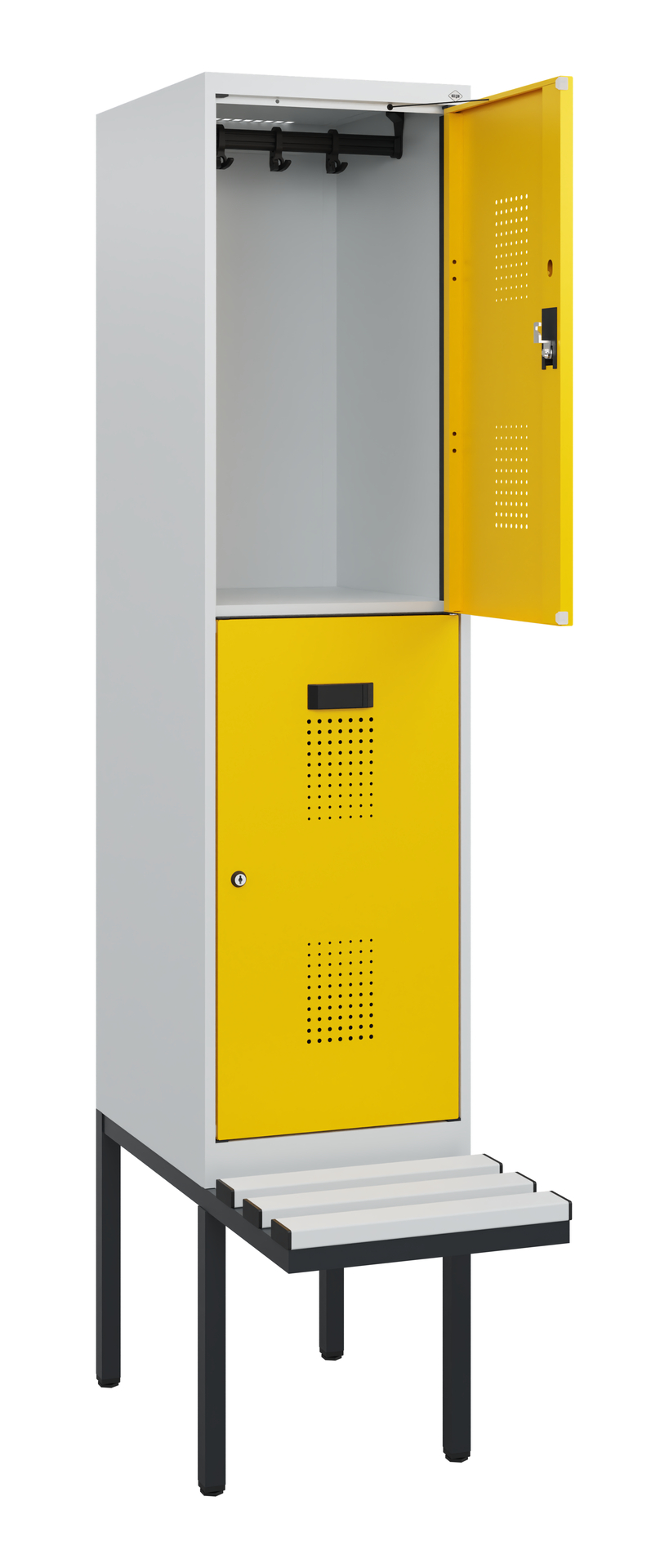 C+P Doppelstock-Spind Evolo PLUS, Bank, 2 Fächer, 
