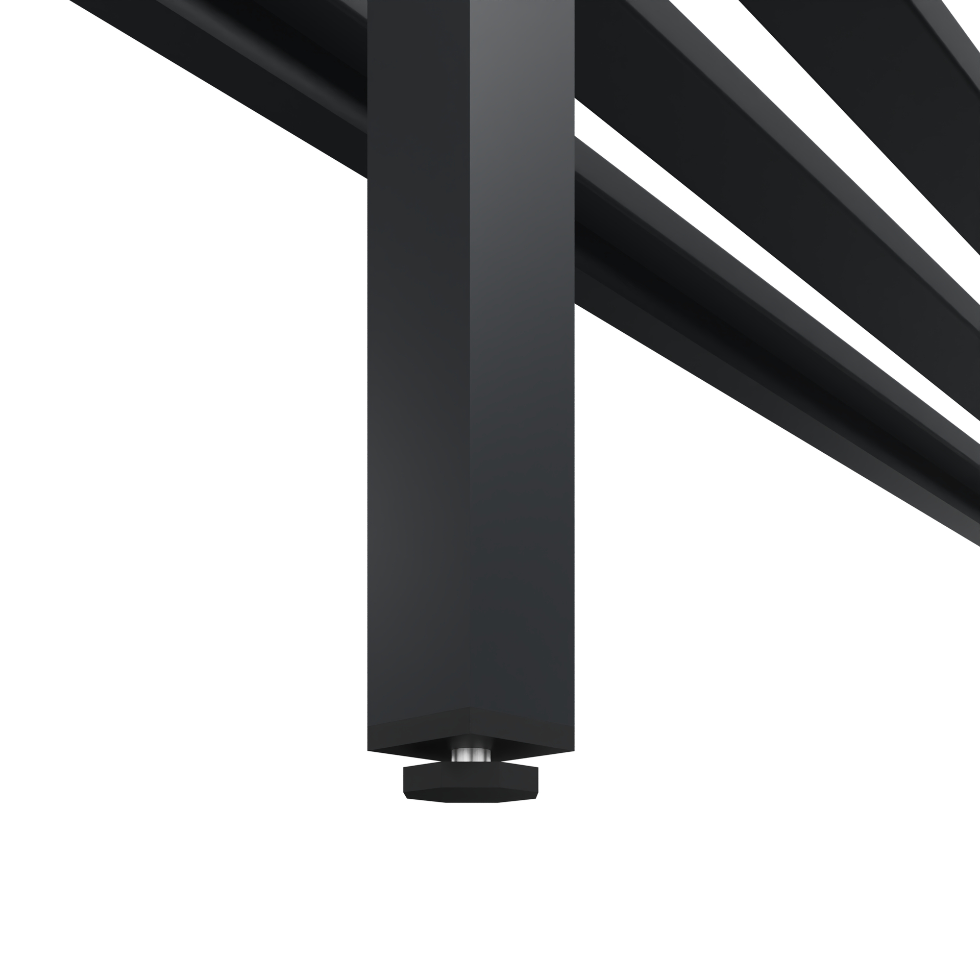 C+P Sitzbank Solid, 774x2000x770mm, 7021/Schwarzgrau