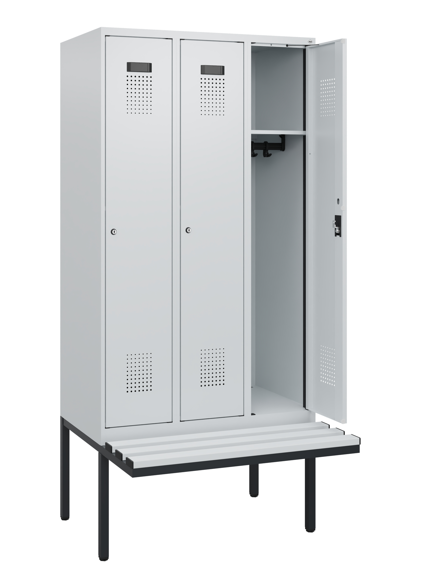 C+P Spind Evolo PLUS, Bank, 3 Abteile, 1950x900x81