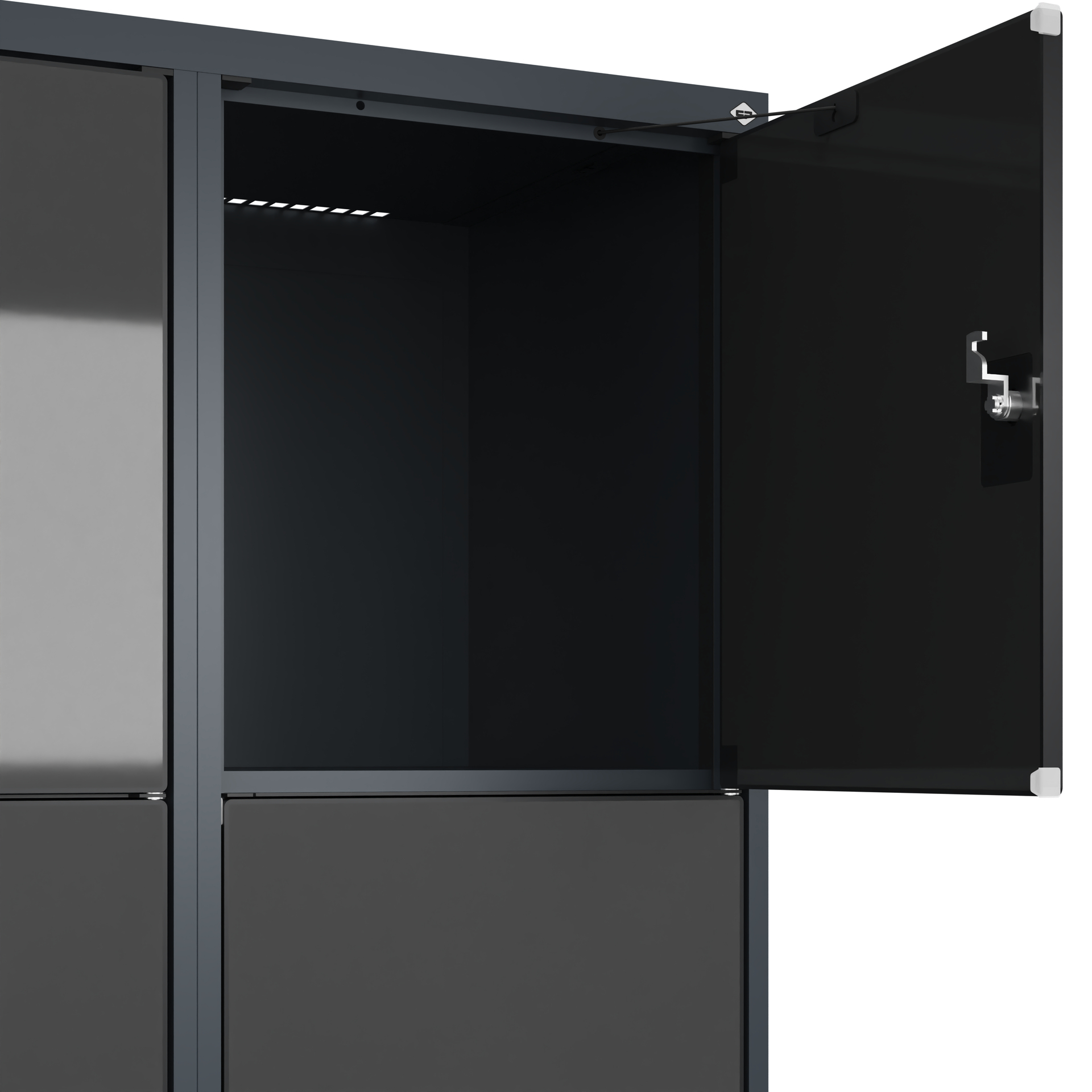 C+P Schlie�fachschrank Evolo PLUS, Sockel, 8 F�cher, 1950x800x500mm