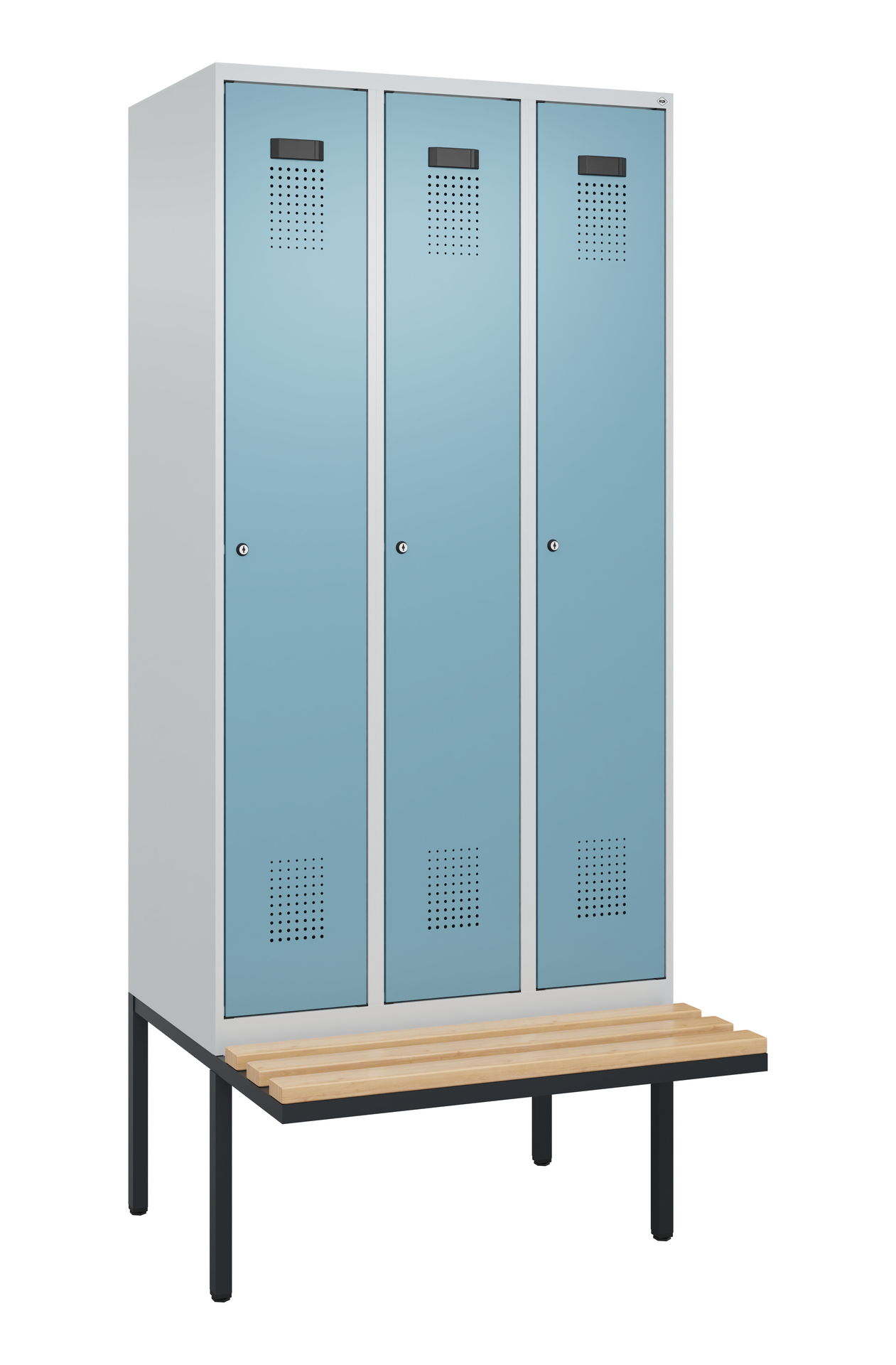 C+P Spind Evolo PLUS, Bank, 3 Abteile, 2120x900x81