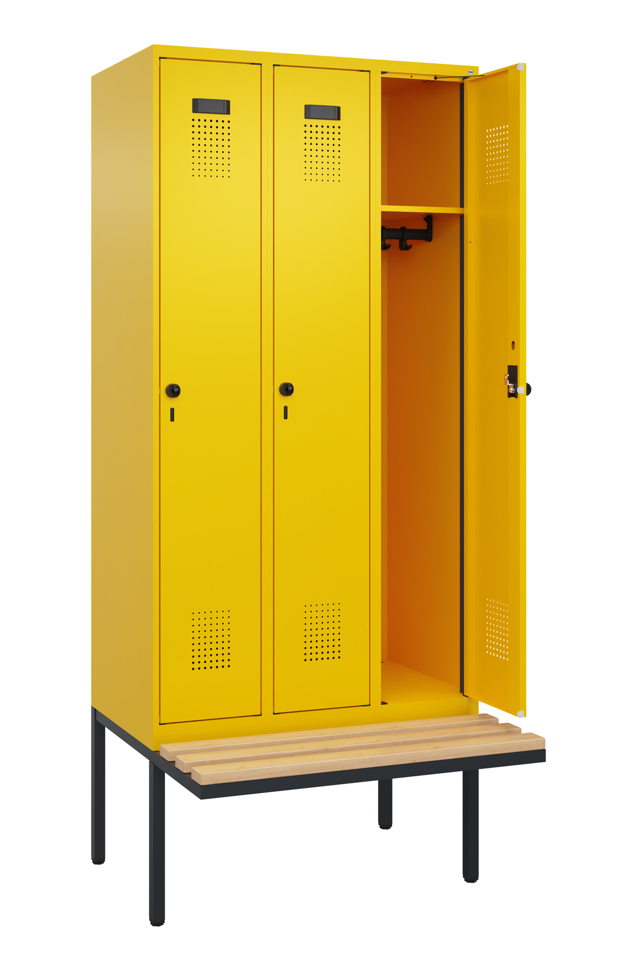 C+P Spind Evolo PLUS, Bank, 3 Abteile, 2120x900x81