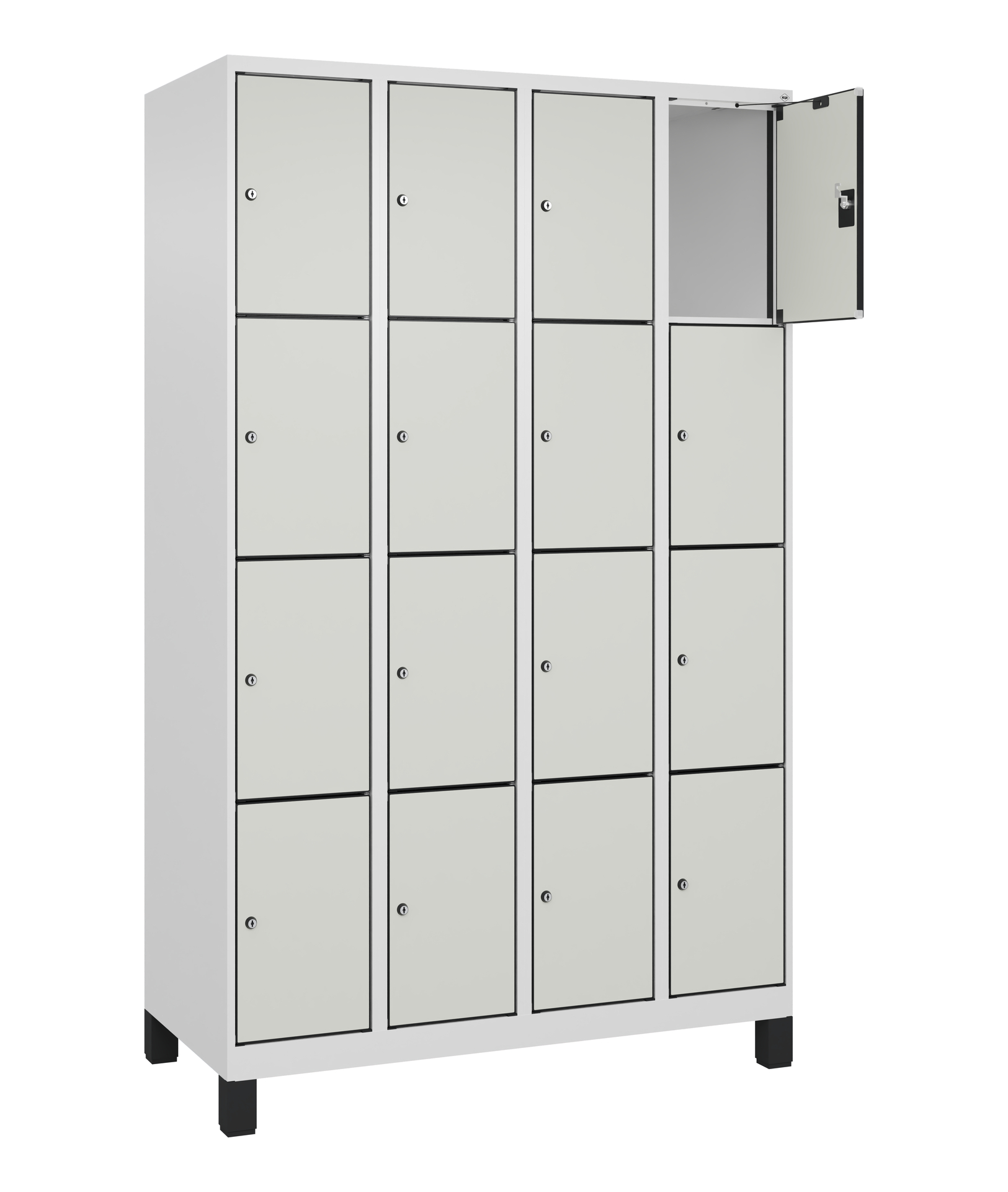 C+P Schlie�fachschrank Evolo PLUS, F��e, 16 F�cher, 1950x1200x500mm