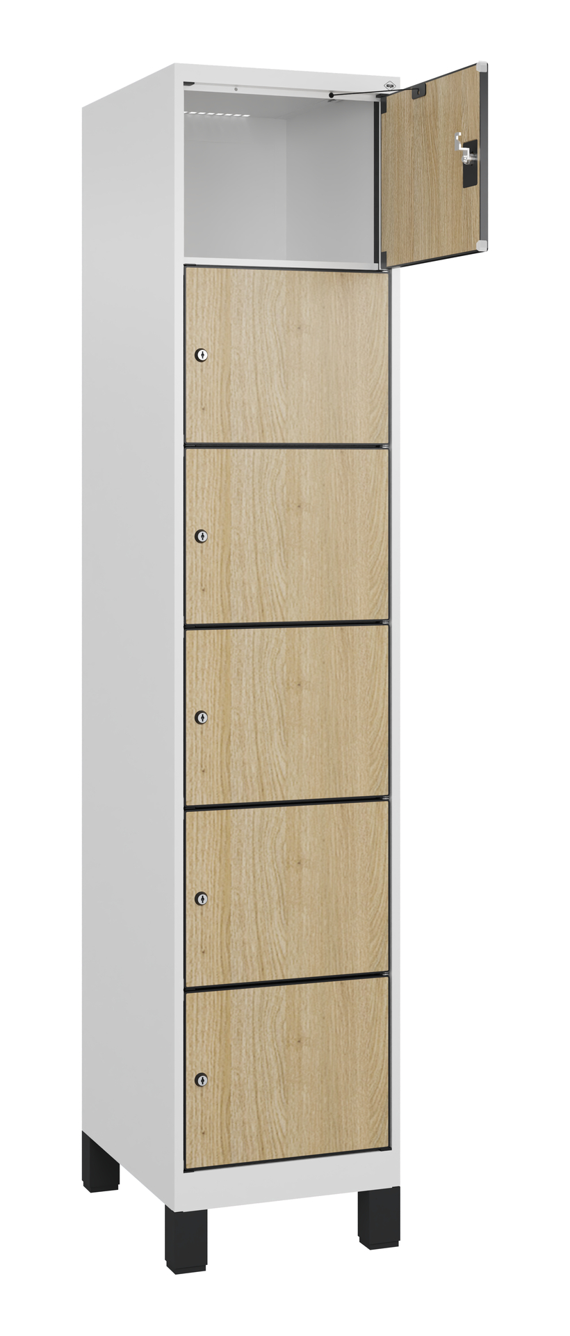 C+P Schlie�fachschrank Evolo PLUS, F��e, 6 F�cher, 1950x400x500mm